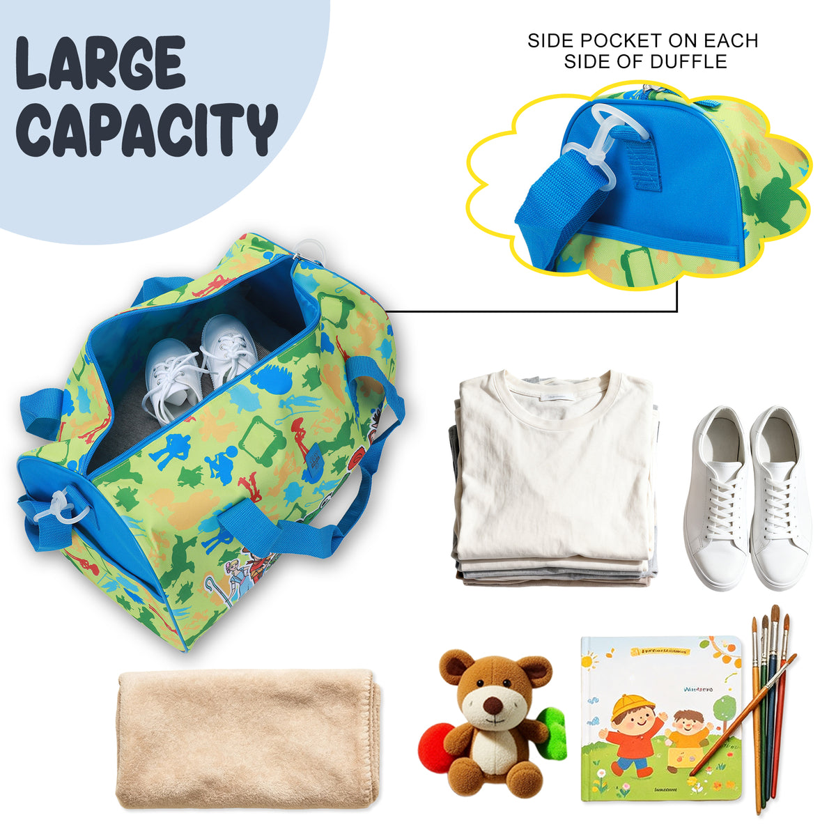 Toy Story Kids 14-Inch Pilot Case Luggage Set with Duffle Bag, Utility Case & Luggage Tag