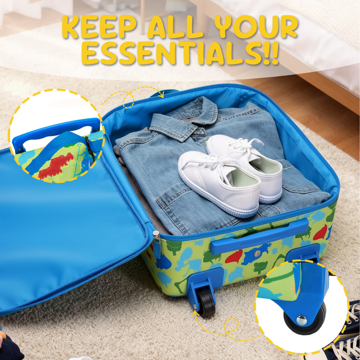 Toy Story Kids 14-Inch Pilot Case Luggage Set with Duffle Bag, Utility Case & Luggage Tag