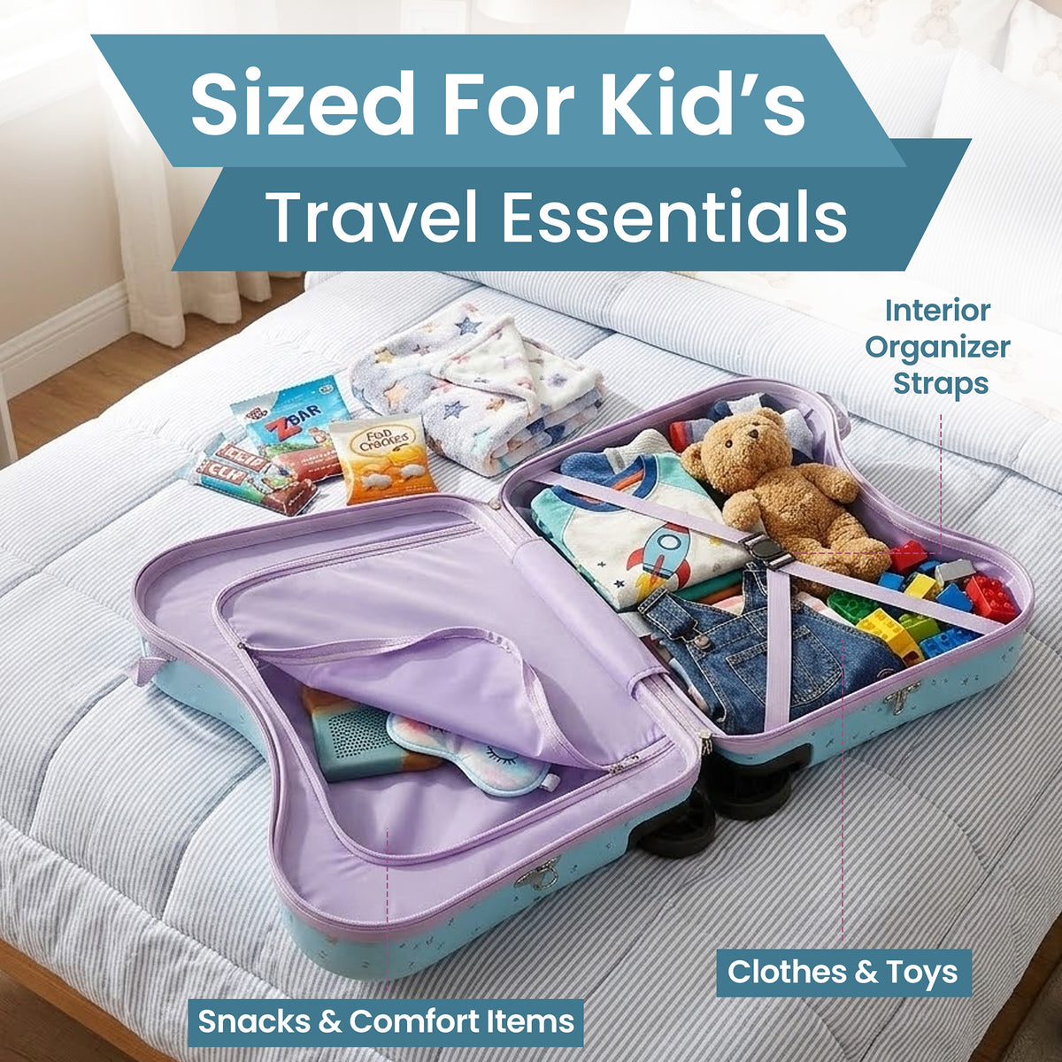 Frozen Elsa and Anna Ride-On Luggage For Kids & Toddlers