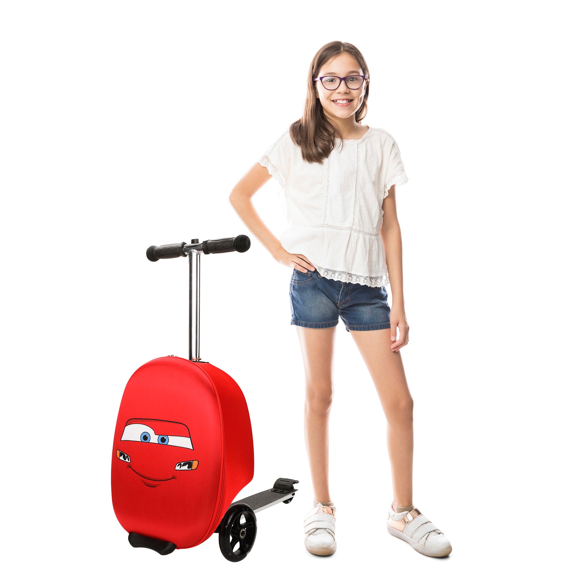 Cars Lightning McQueen Kids' 2-in-1 Suitcase (18") and Scooter Combination