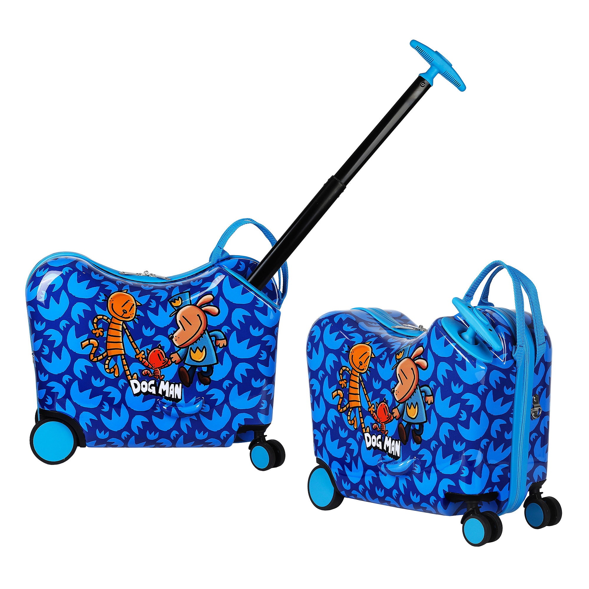 Dog Man Hard Shell Kids Ride-On Suitcase, 15-Inch Luggage