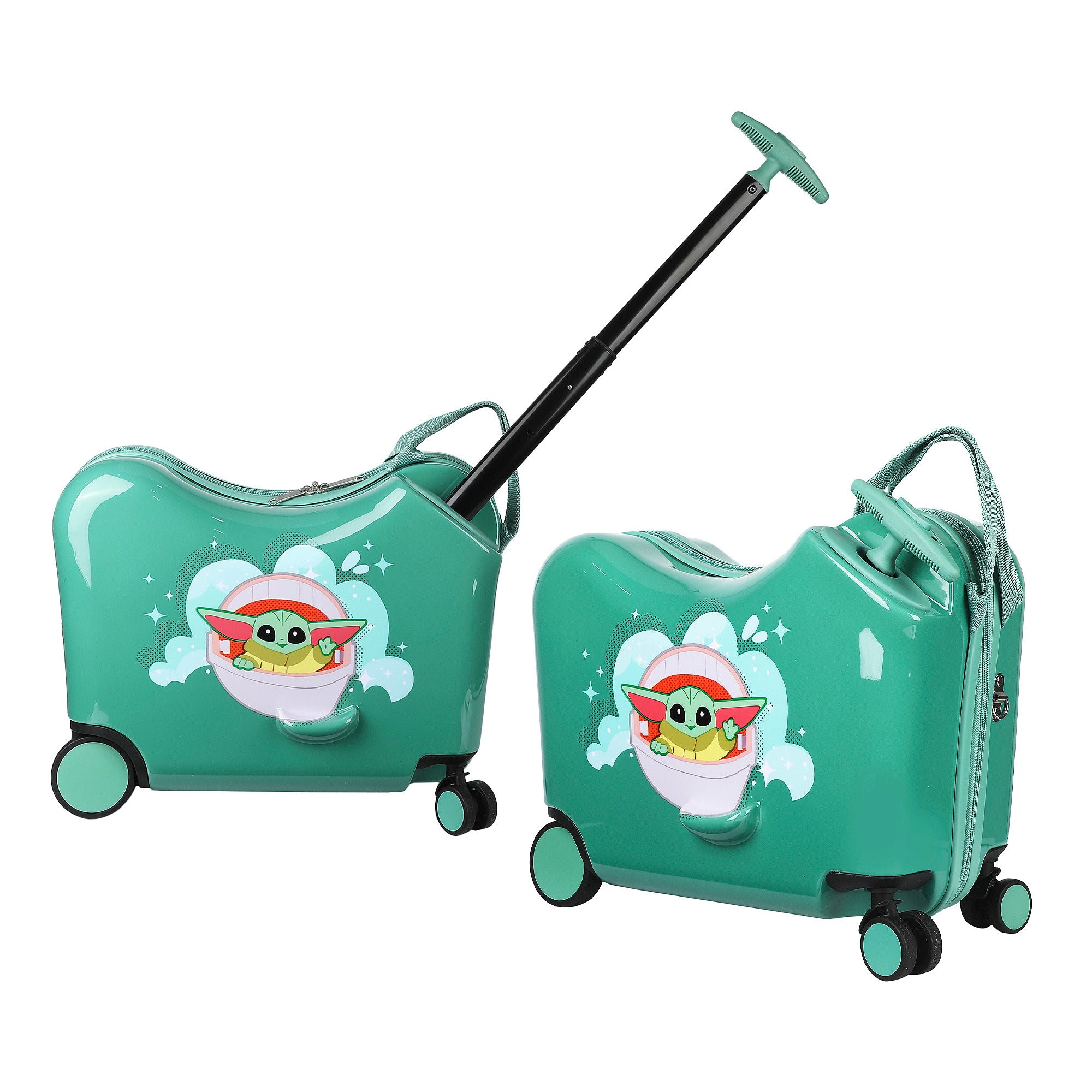 The Mandalorian Grogu Ride-On Luggage, 15-Inch for Kids