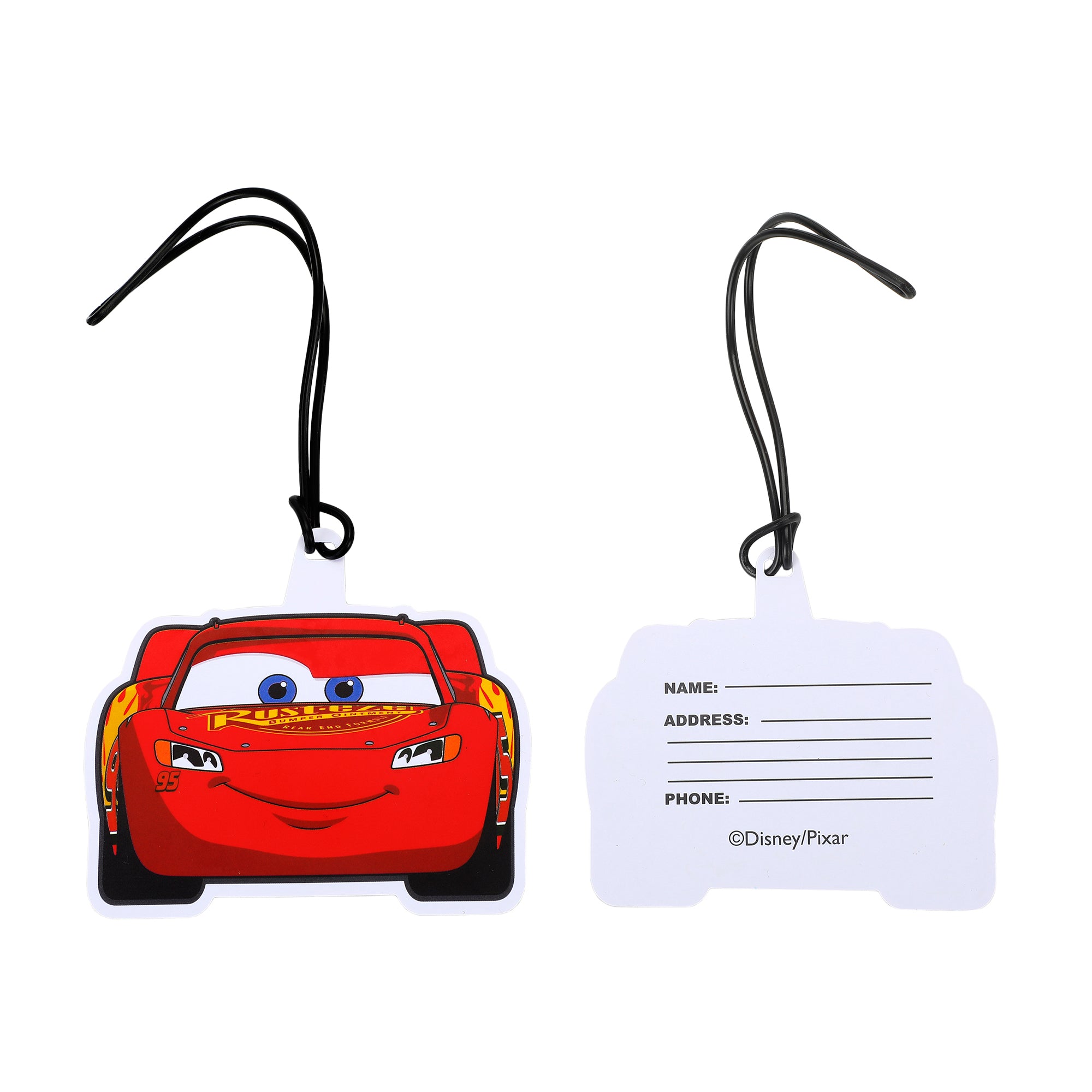 Cars Lightning McQueen Kids' 4-Piece Travel Set With Suitcase, Duffle Bag, Toiletries Case, and Luggage Tag