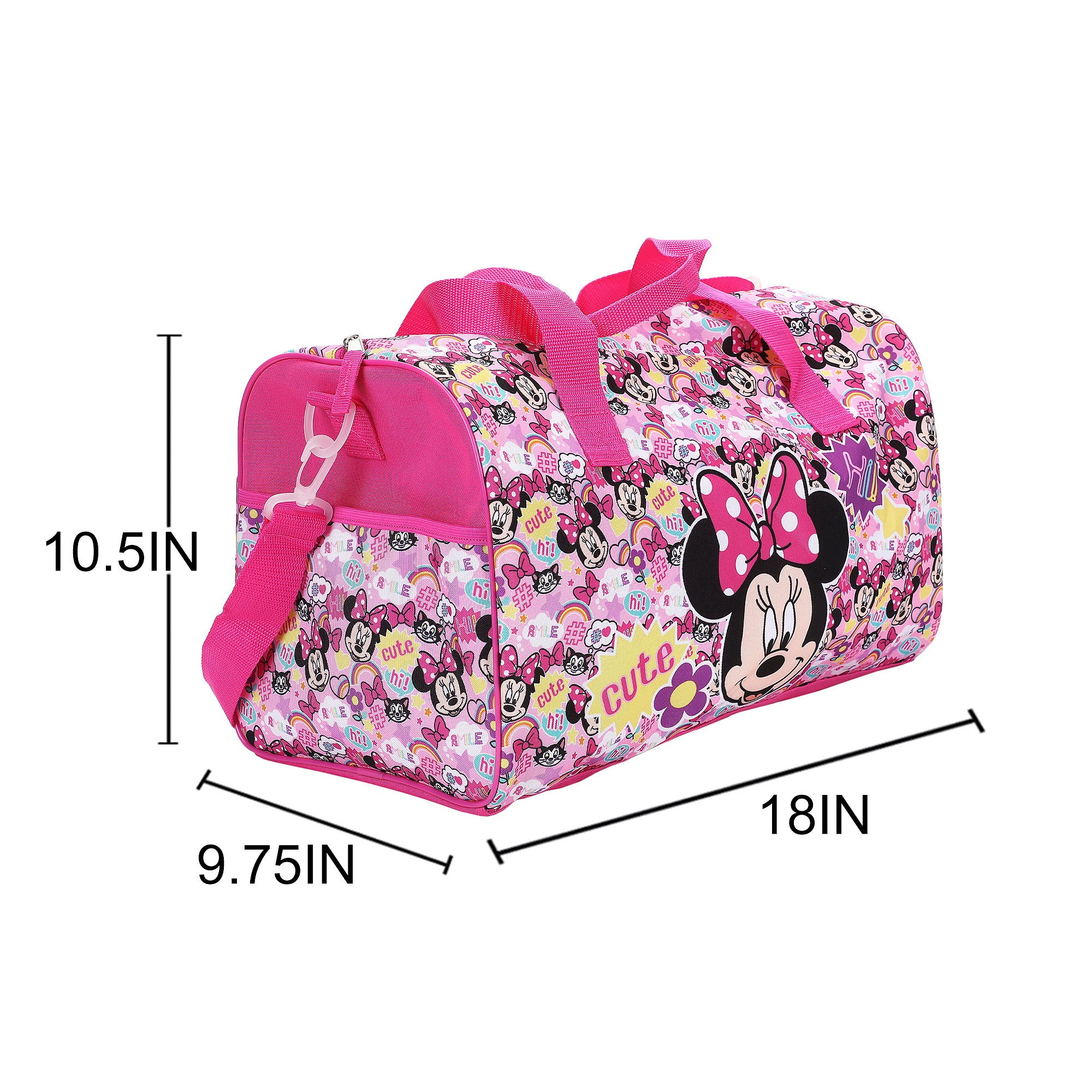 Minnie Mouse Classic Kids 4-Piece Luggage Set with 14" Pilot Case, Utility Case, Duffle Bag & Luggage Tag