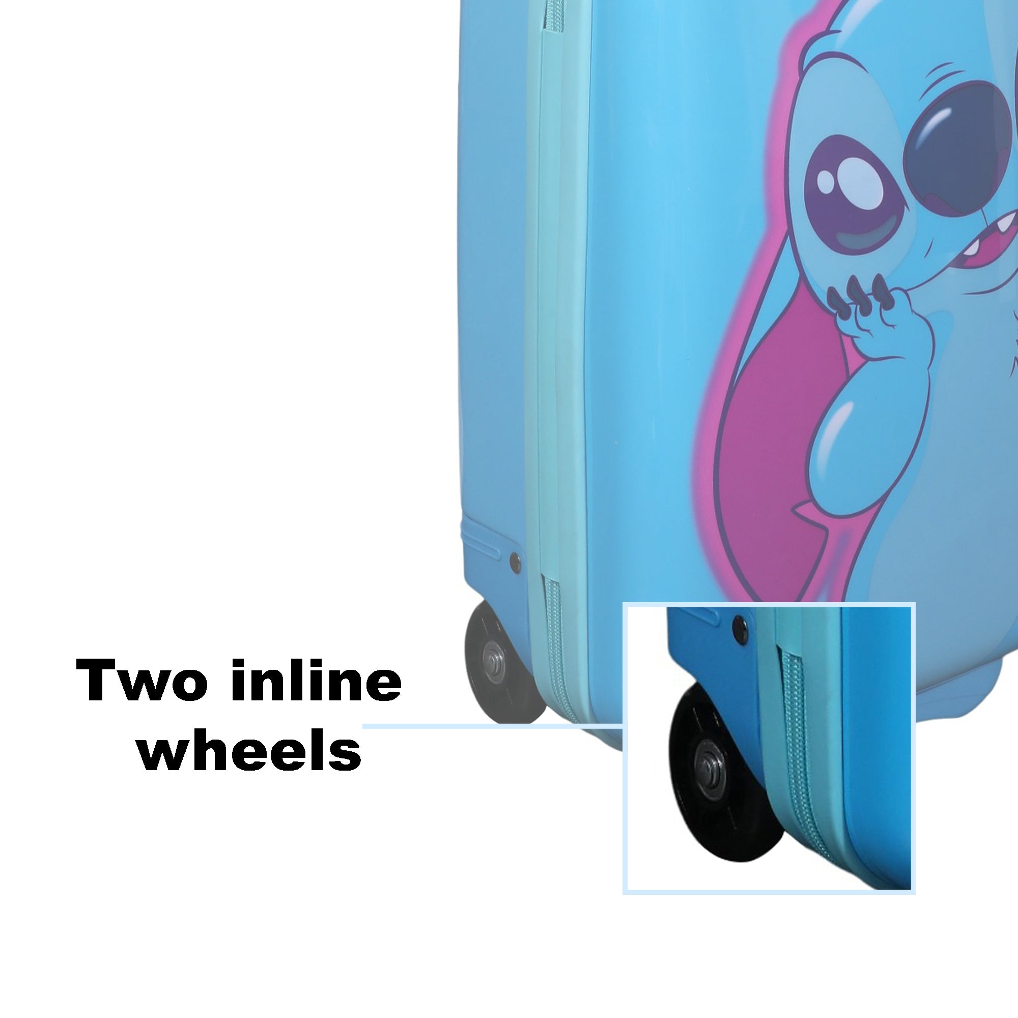 Lilo & Stitch Kids Blue 2-Wheel ABS Luggage for Travel