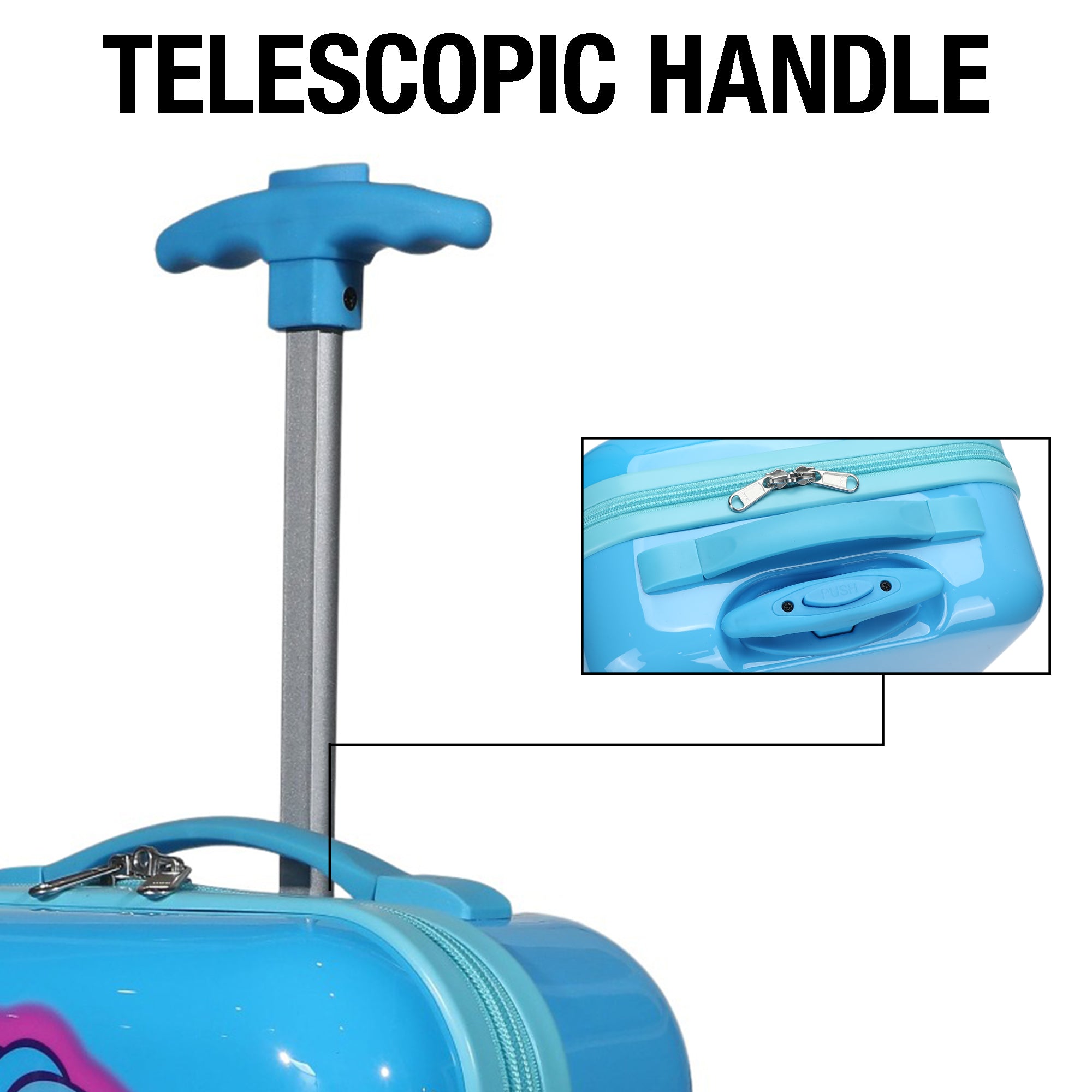 Lilo & Stitch Kids Blue 2-Wheel ABS Luggage for Travel