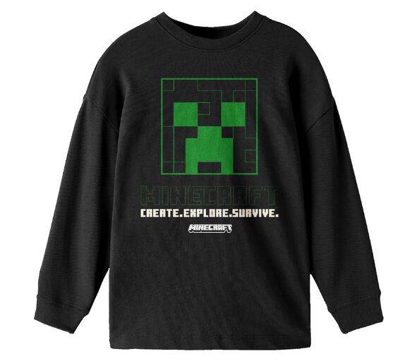 Minecraft Create Explore Survive Boy’s 3-Pack Crew Neck Long Sleeve Shirts