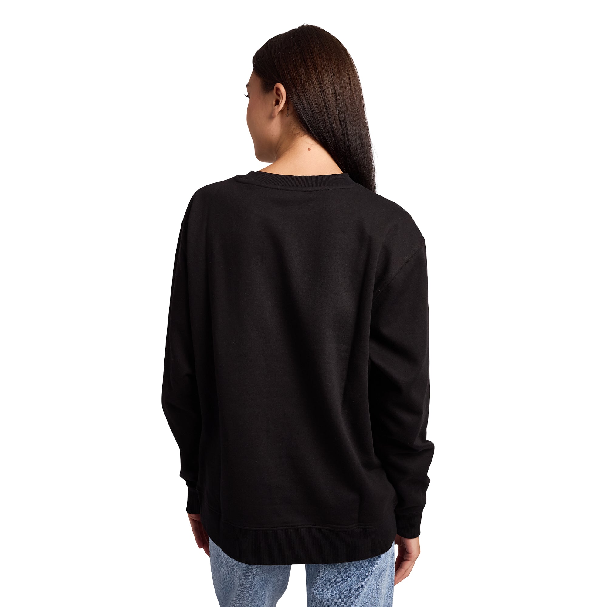 One Piece Luffy Icons Gold Foil Print Women's Black Crew Neck Long Sleeve Fleece Sweatshirt
