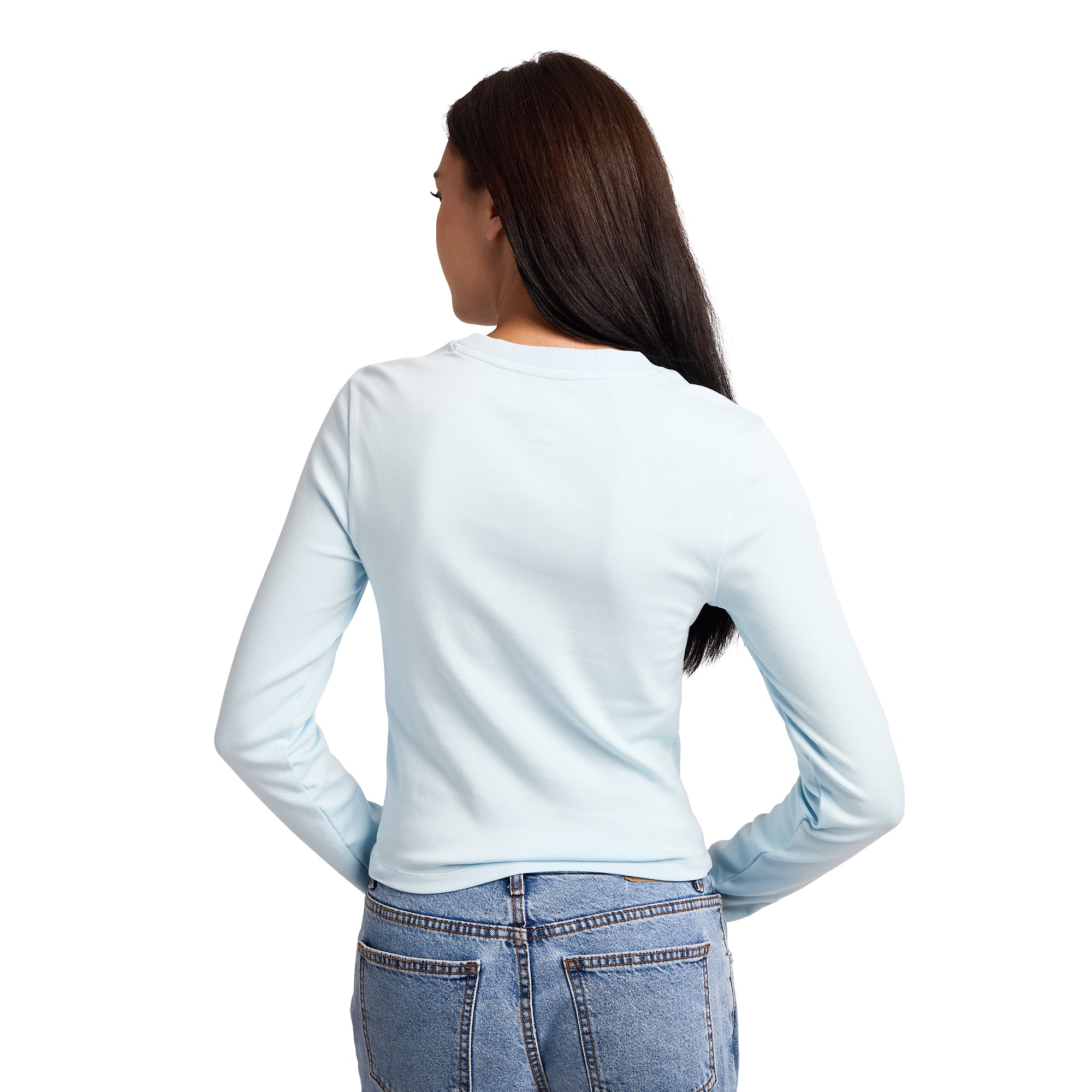 Cinnamoroll Stars Women's Blue Long Sleeve Baby Tee