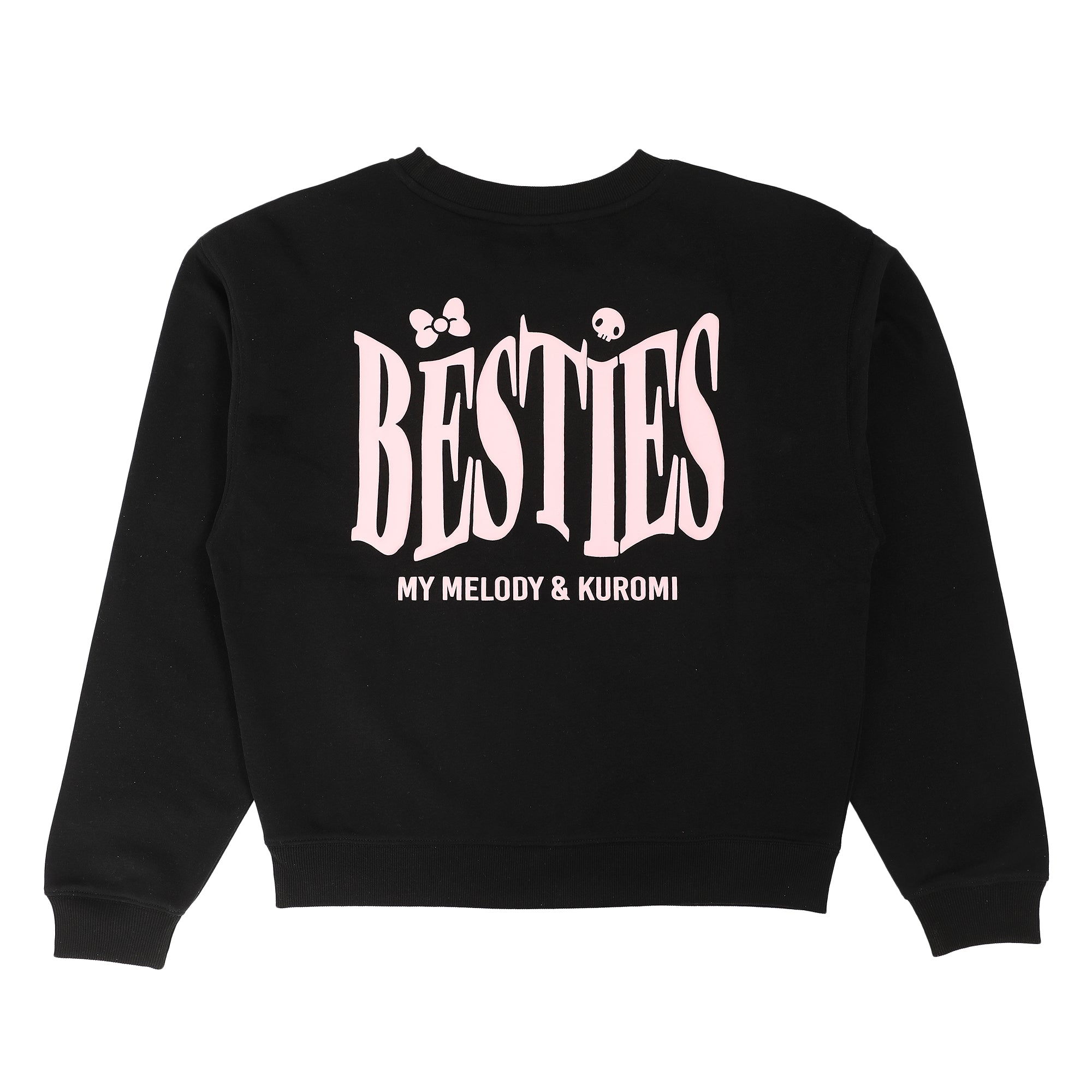 Hello Kitty & Friends Besties Women's Black Crew Neck Long Sleeve Sweatshirt