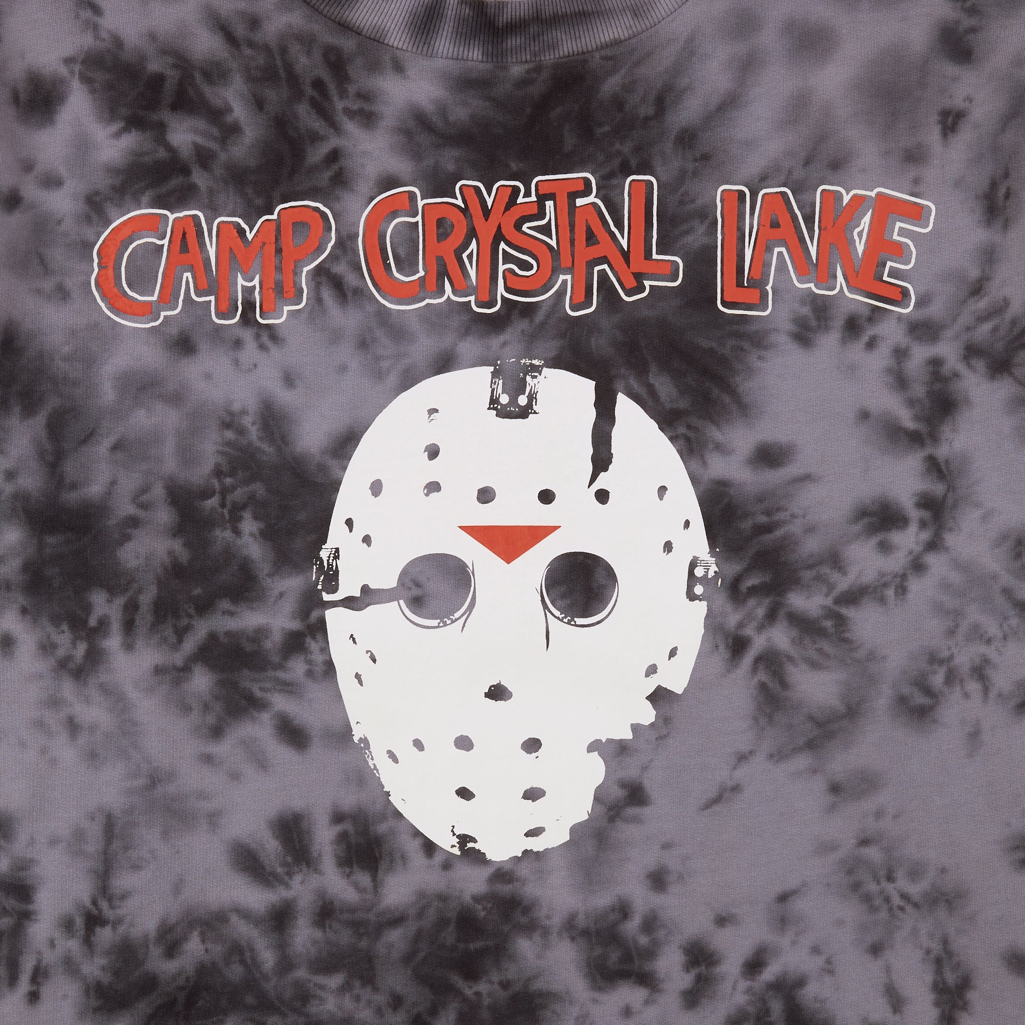 Friday The 13th Camp Crystal Lake Mask Women’s Black Crew Neck Long Sleeve Fleece Sweatshirt