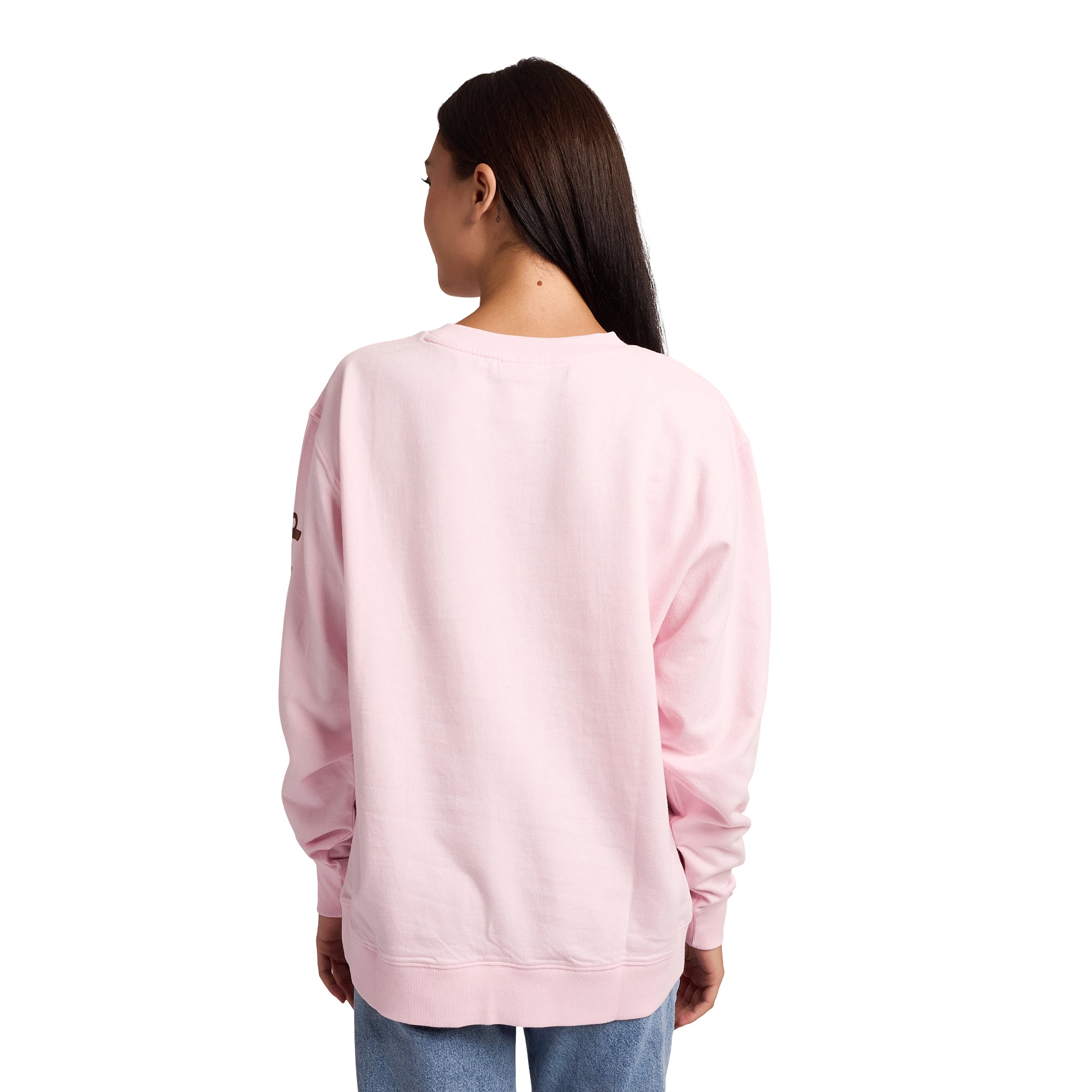 Hello Kitty Hearts & Stars Women's Cradle Pink Crew Neck Long Sleeve Fleece Sweatshirt