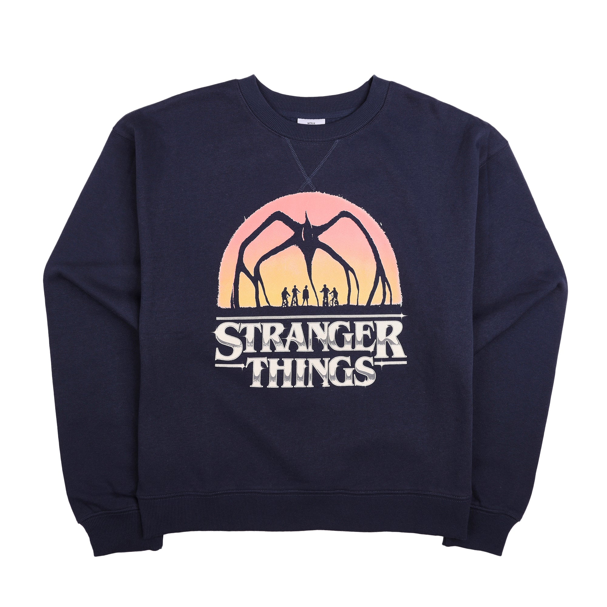 Stranger Things 5 One Last Strange Adventure Women's Navy Blue Crew Neck Long Sleeve Sweatshirt