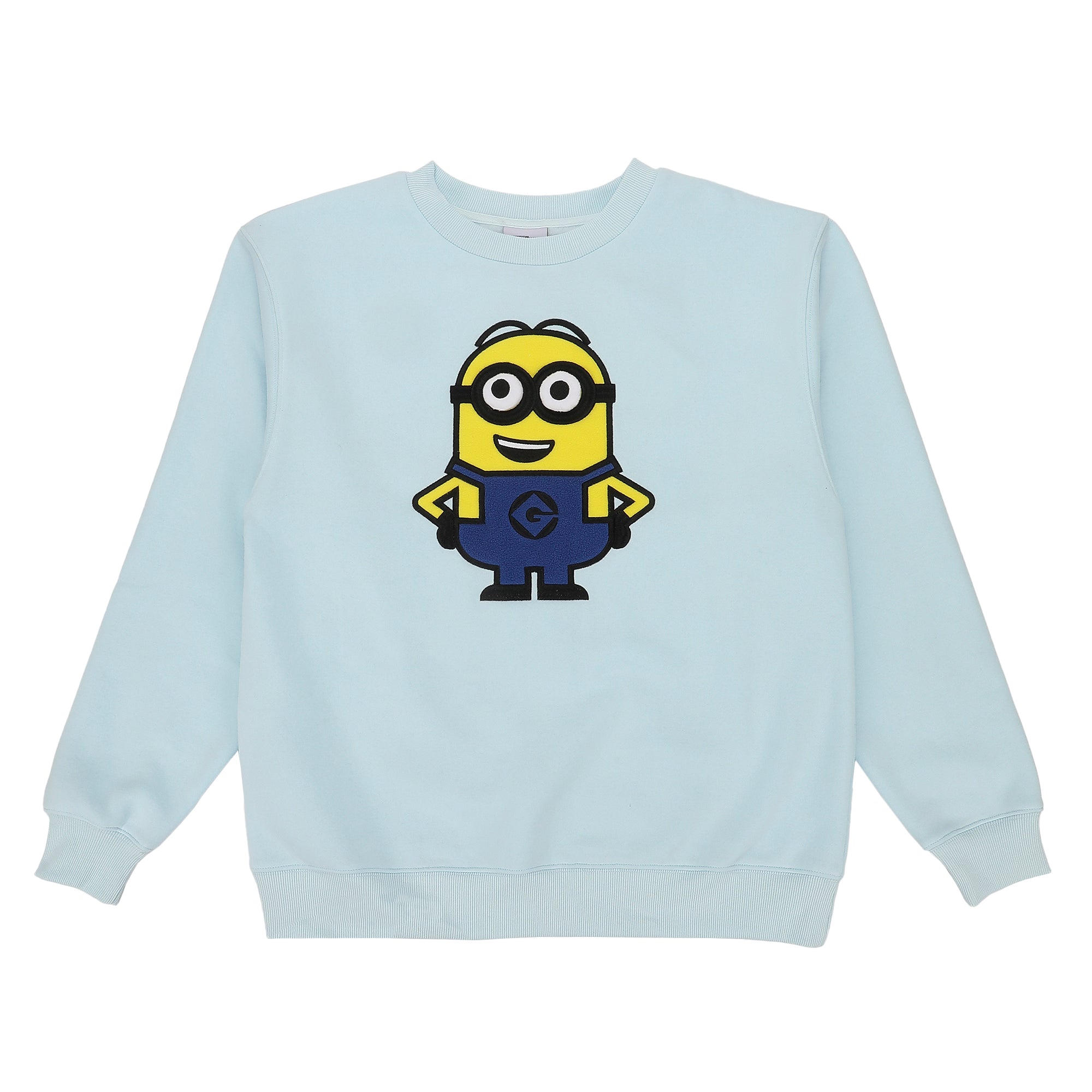 Minions Character Women's Blue Crew Neck Long Sleeve Sweatshirt