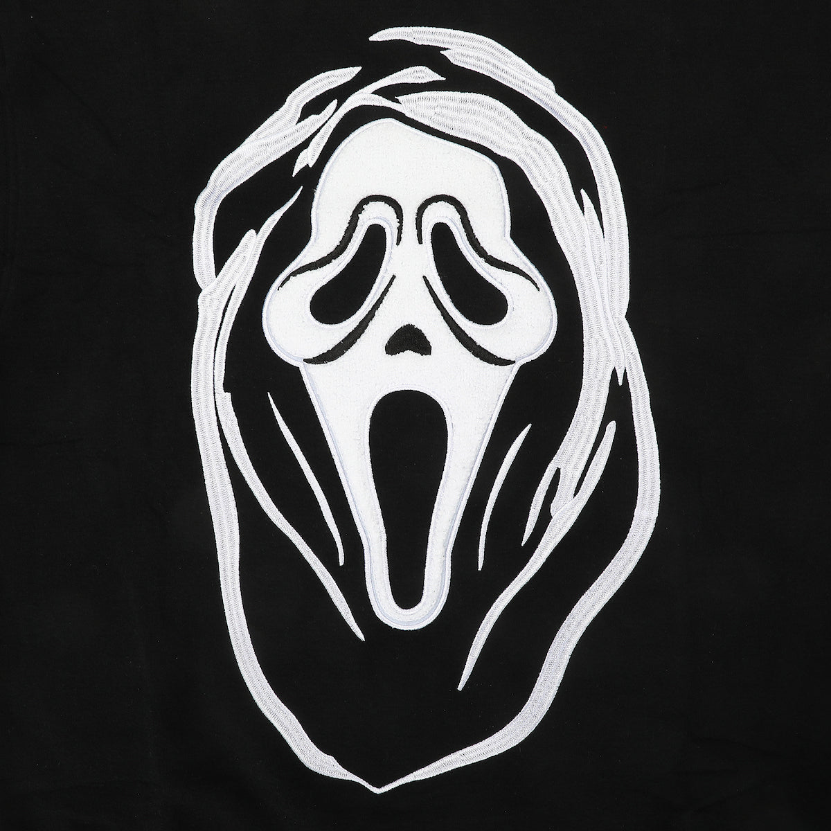 Ghostface Character Art Women's Black Crew Neck Long Sleeve Sweatshirt