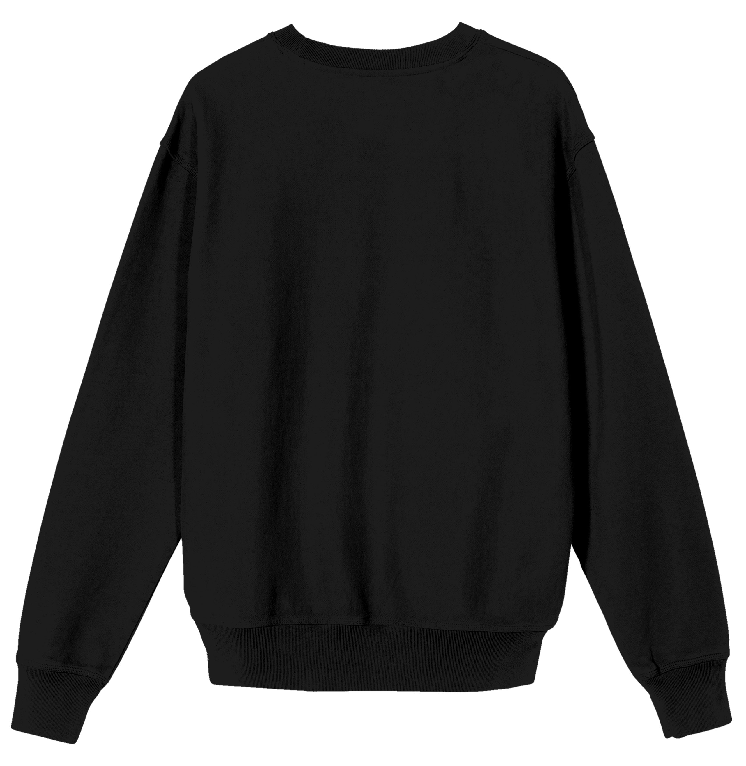 Shrek Donkey With Pancakes Crew Neck Long Sleeve Black Adult Sweatshirt