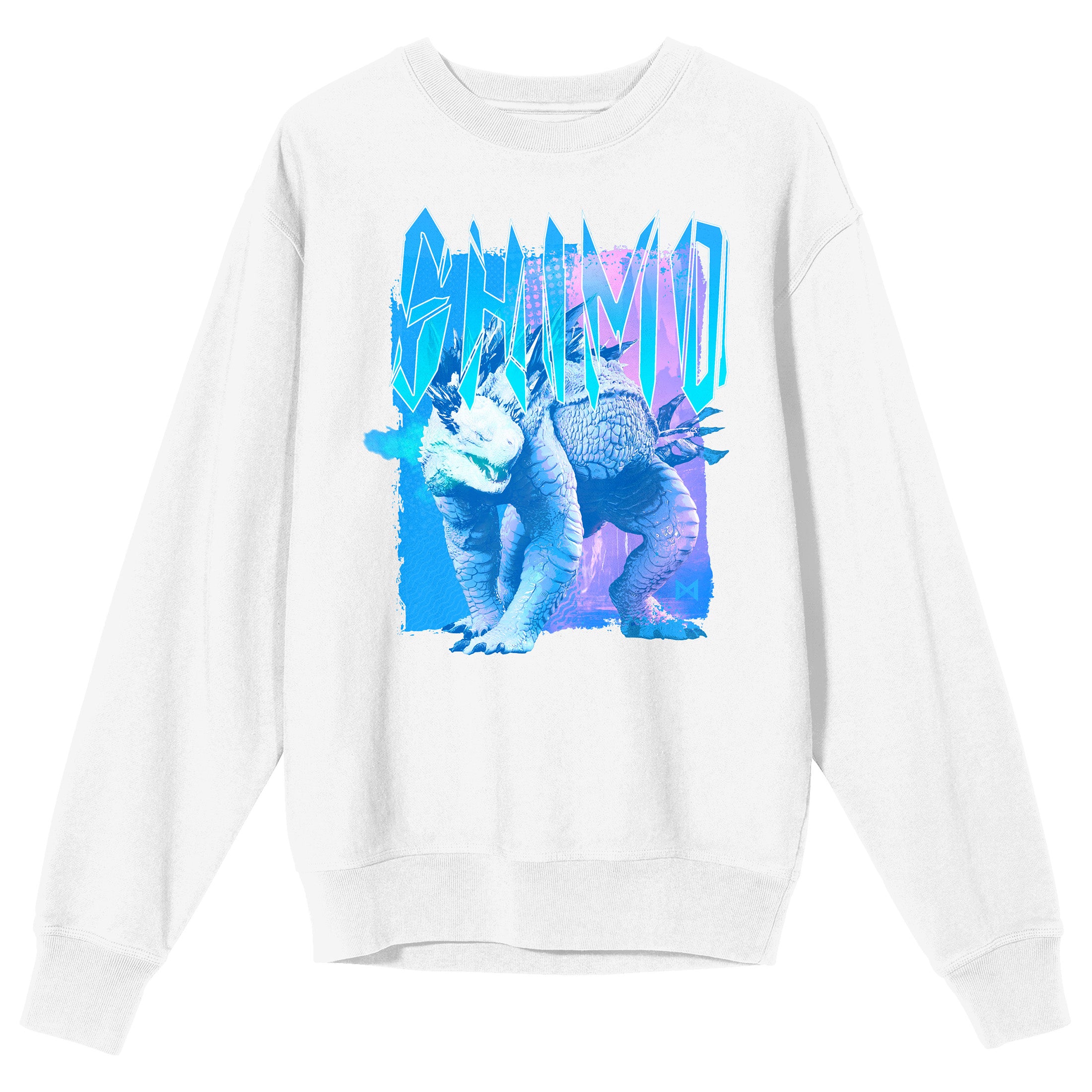 Godzilla x Kong: The New Empire Shimo Crew Neck Long Sleeve Adult White Sweatshirt