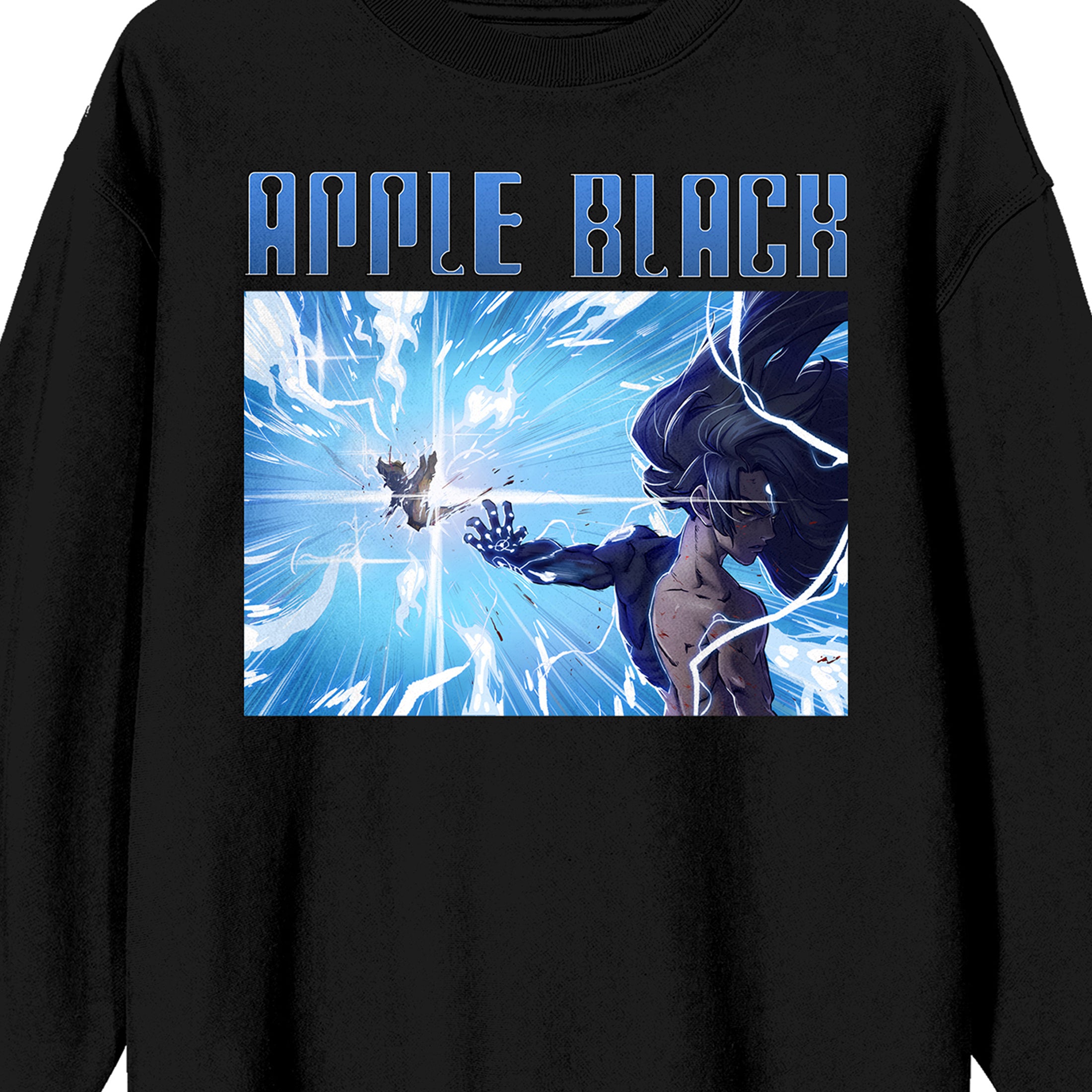 Apple Black Sano's Holy Ghost Push Adult Black Crew Neck Sweatshirt-XXL