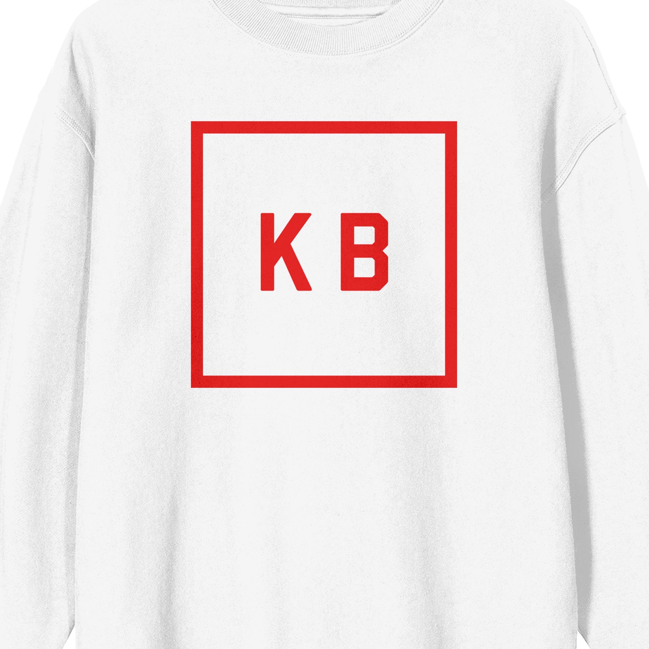 Kane Brown KB Box Logo Crew Neck Long Sleeve White Adult Sweatshirt