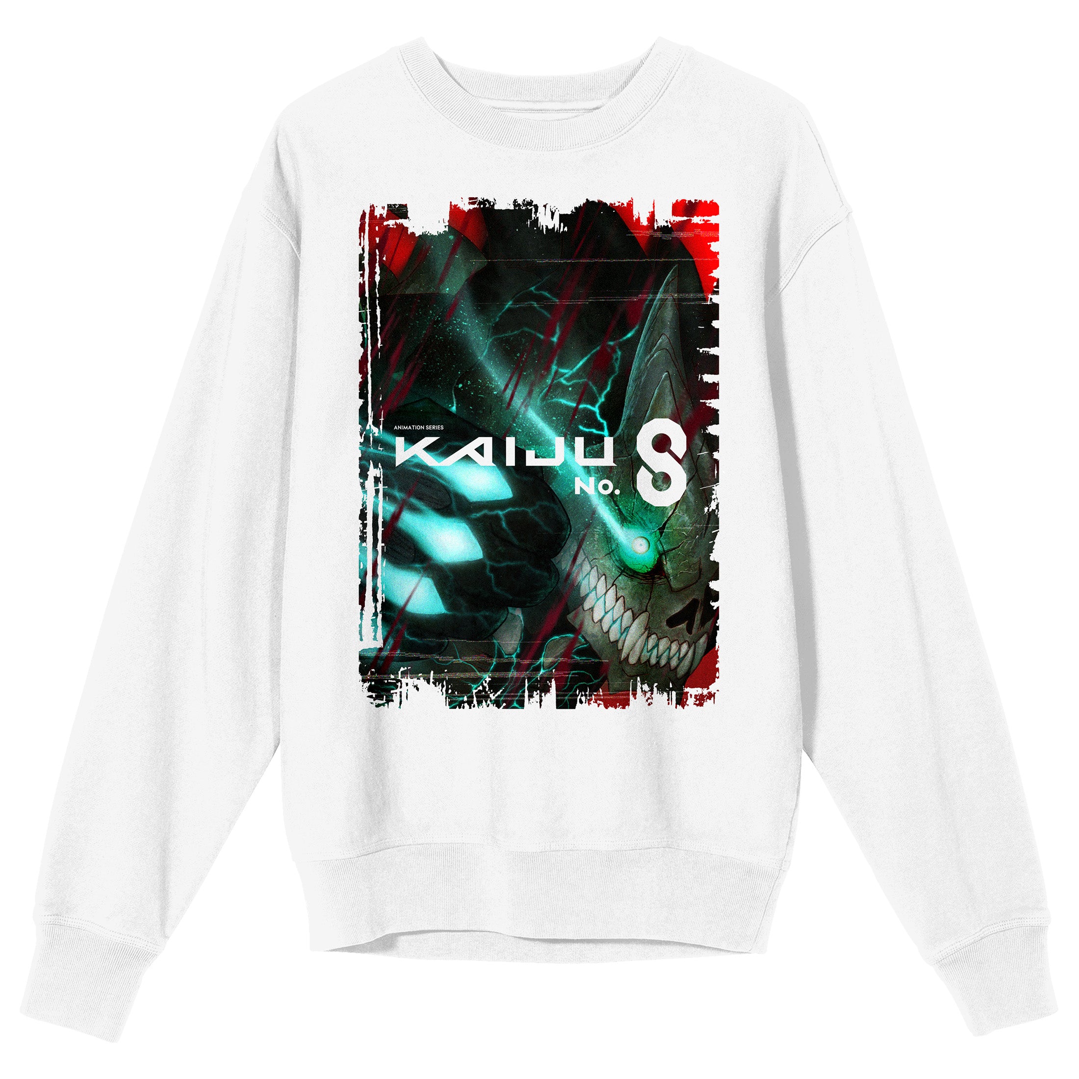 Kaiju No. 8 Kafka Hibino Kaiju Form Poster Art Crew Neck Long Sleeve White Adult Sweatshirt