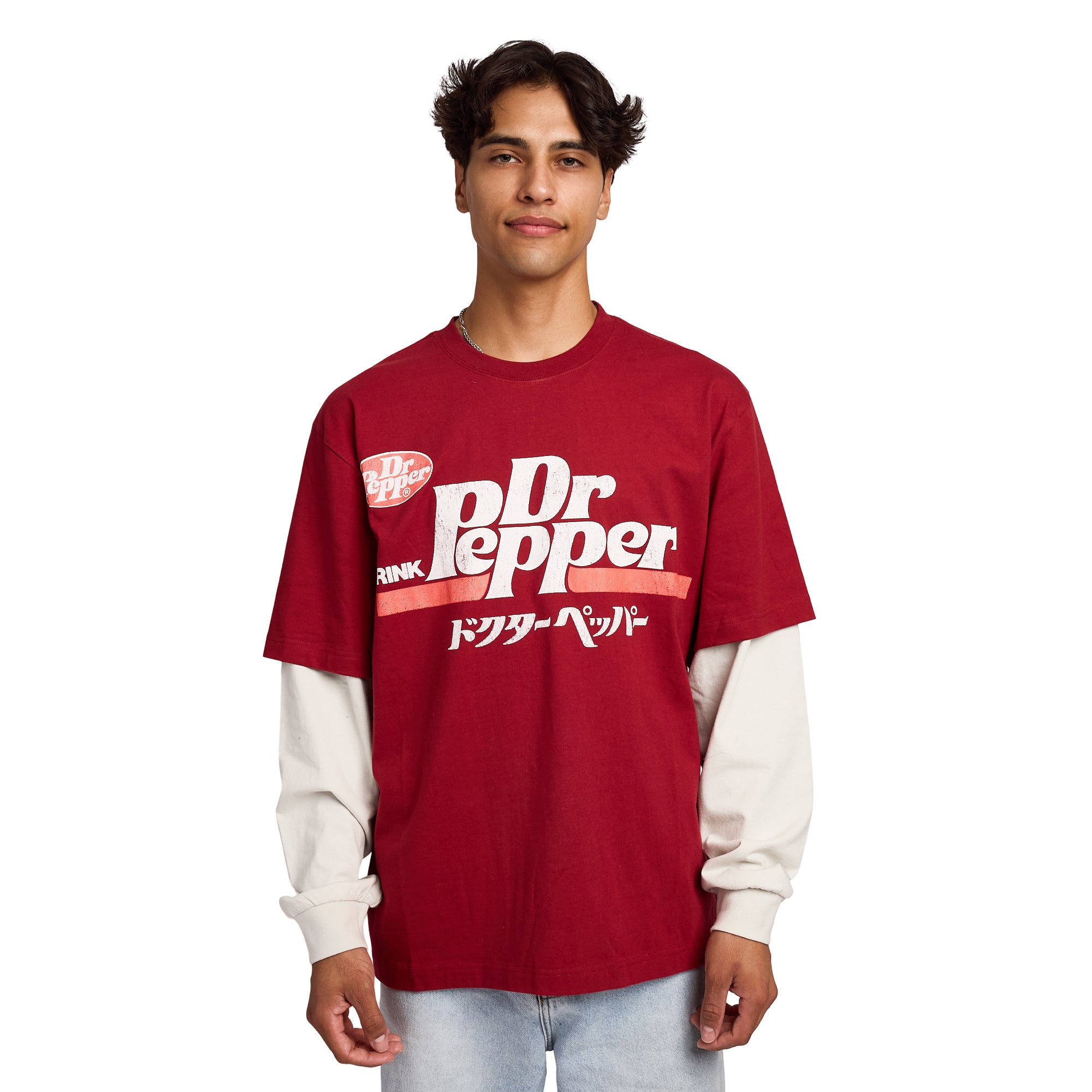 Dr Pepper Drink Dr Pepper Kanji Men's Twofer Combo Shirt