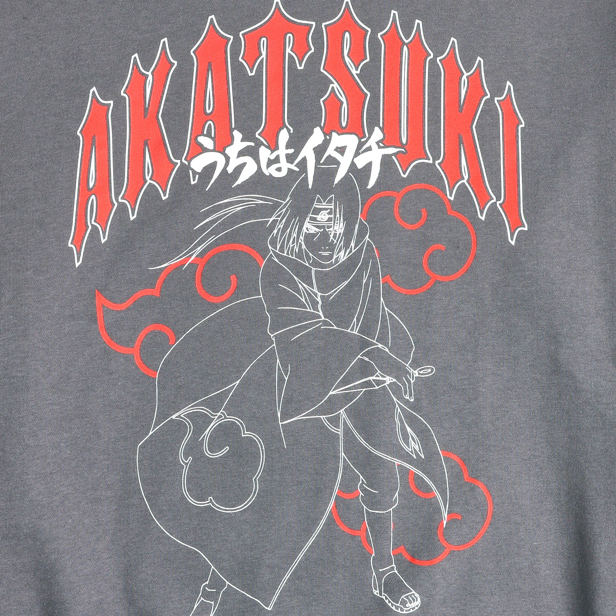 Naruto Akatsuki Kanji Men’s Gray Crew Neck Sweatshirt