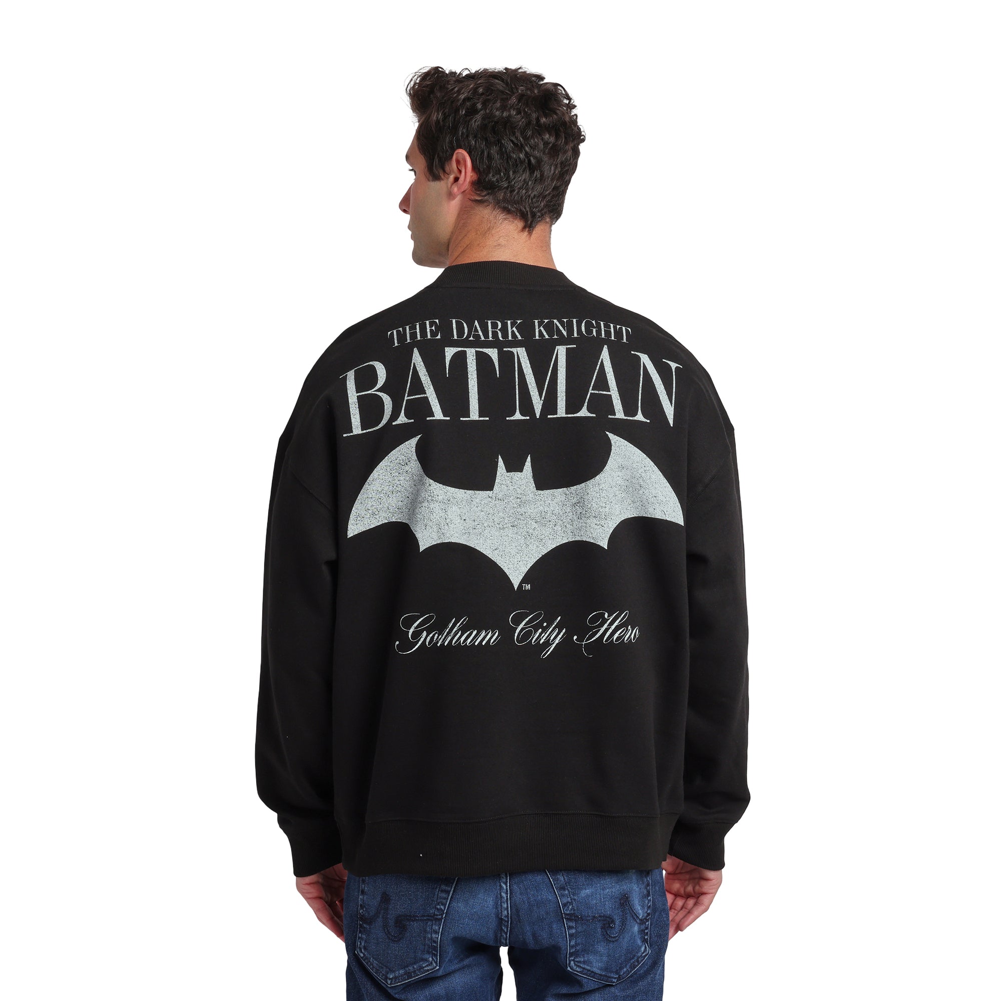 Batman The Dark Knight Men’s Black Crew Neck Sweatshirt