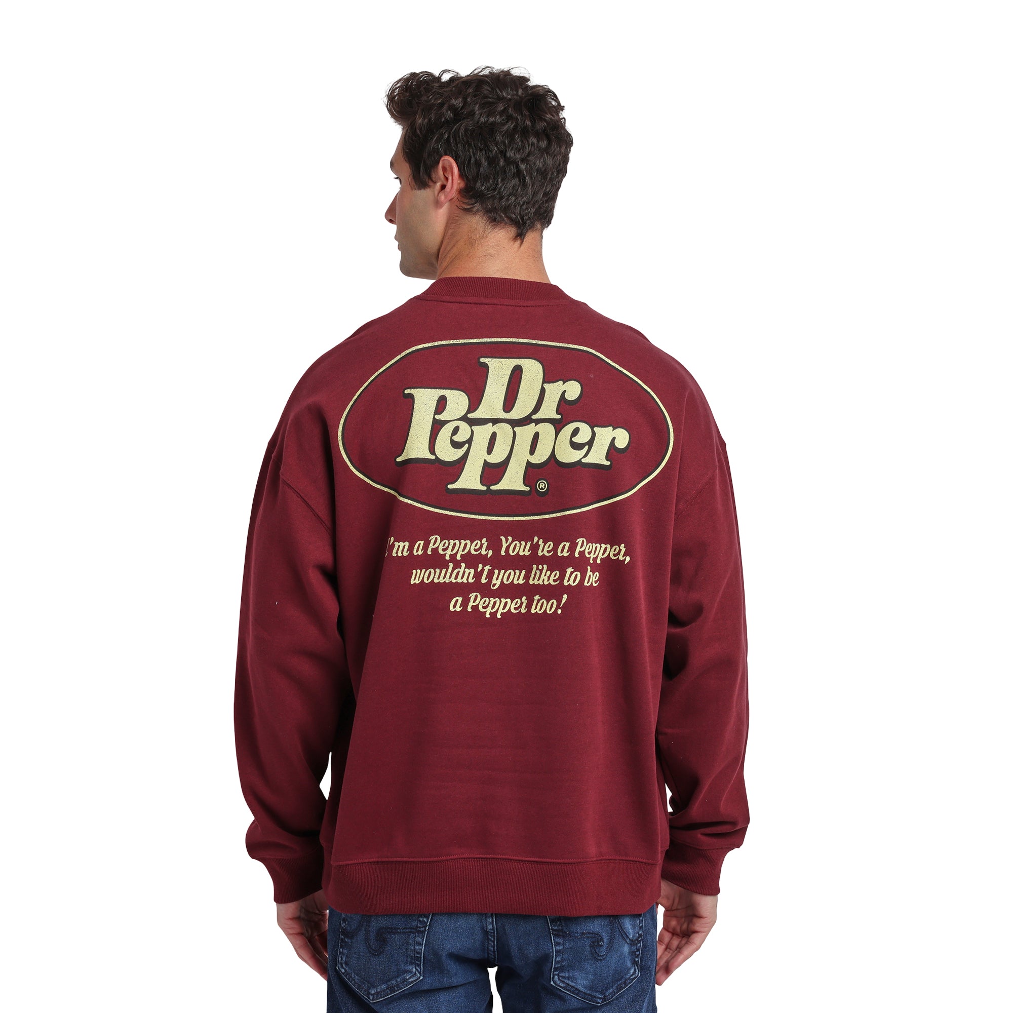 Dr Pepper “I’m A Pepper, You’re A Pepper” Men’s Oversized Crew Neck Sweatshirt