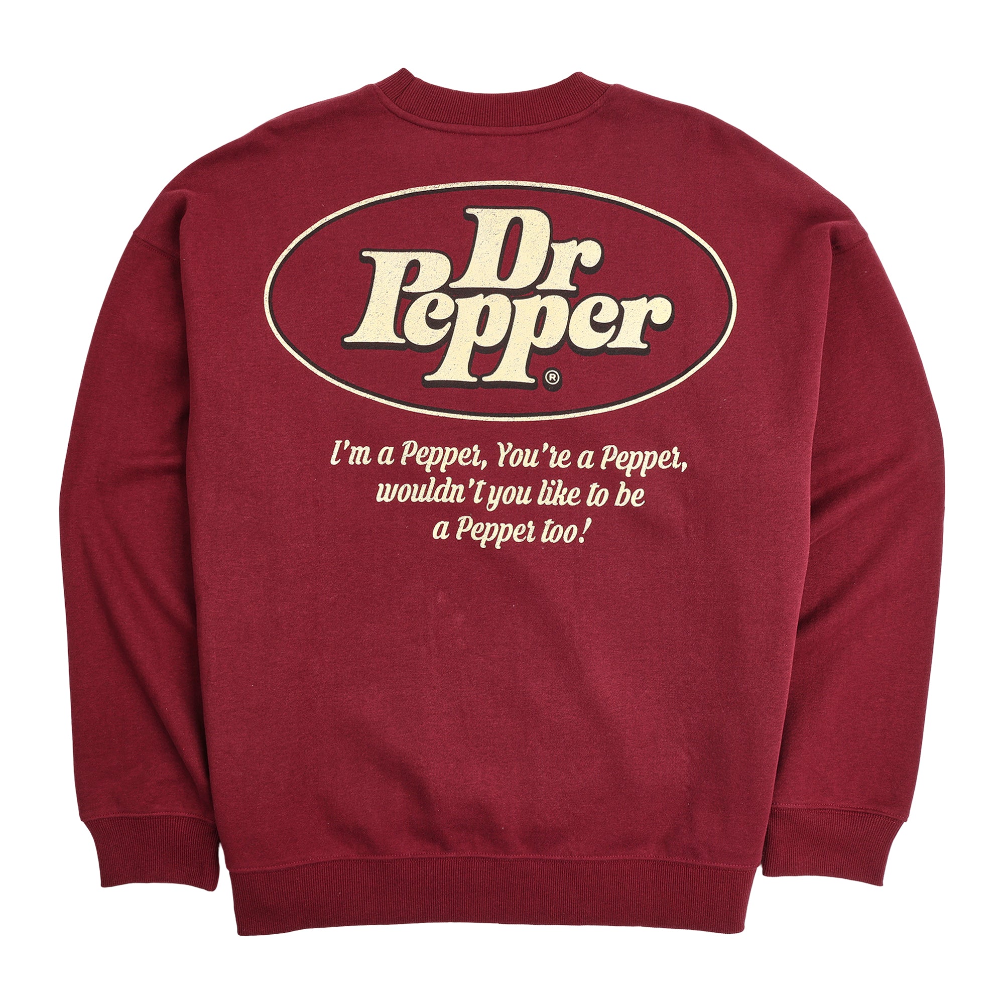 Dr Pepper “I’m A Pepper, You’re A Pepper” Men’s Oversized Crew Neck Sweatshirt