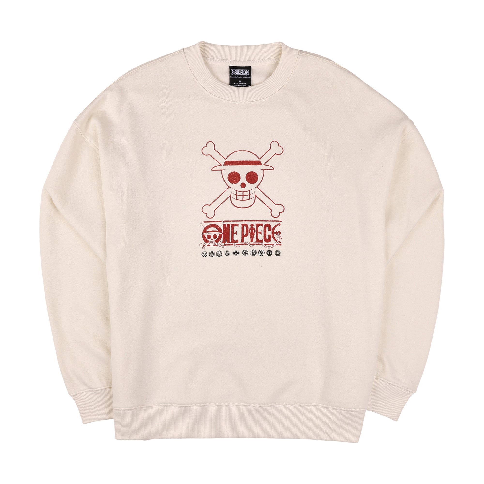 One Piece (Animated Series) Straw Hat Crew Men’s Oversized Crew Neck Sweatshirt