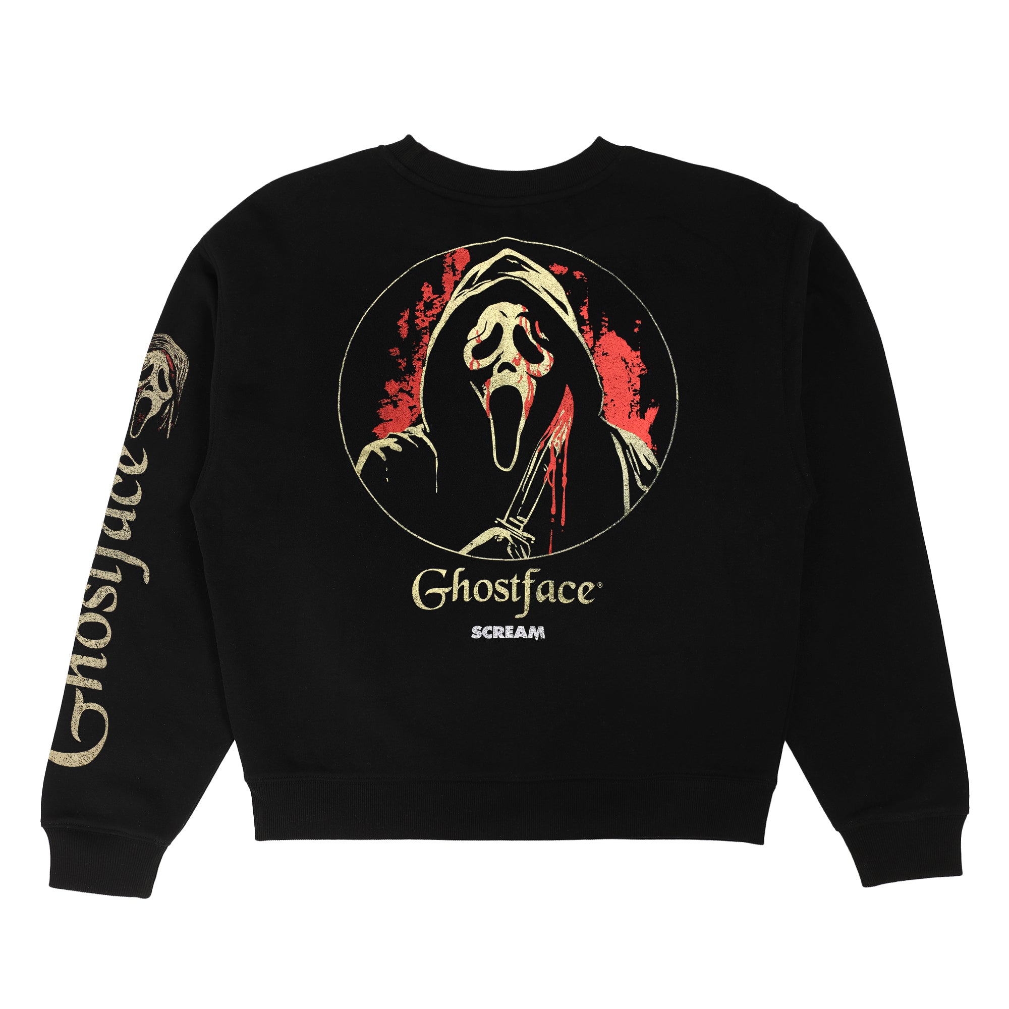 Ghostface Men’s Oversized Black Crew Neck Sweatshirt