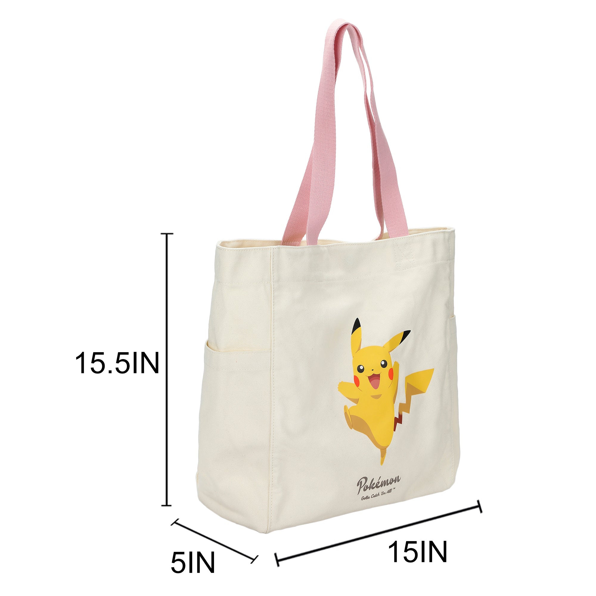 Pokemon Pikachu 15-inch Adult White Tote Bag
