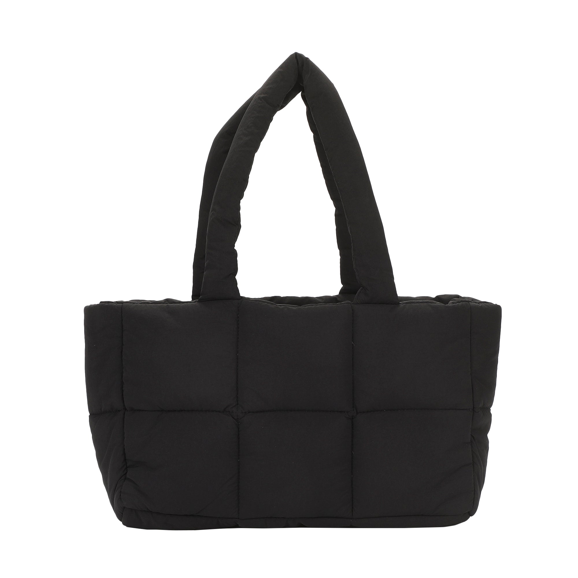 Peanuts Quilted Puffer Tote Bag with Rubber and PU Badge