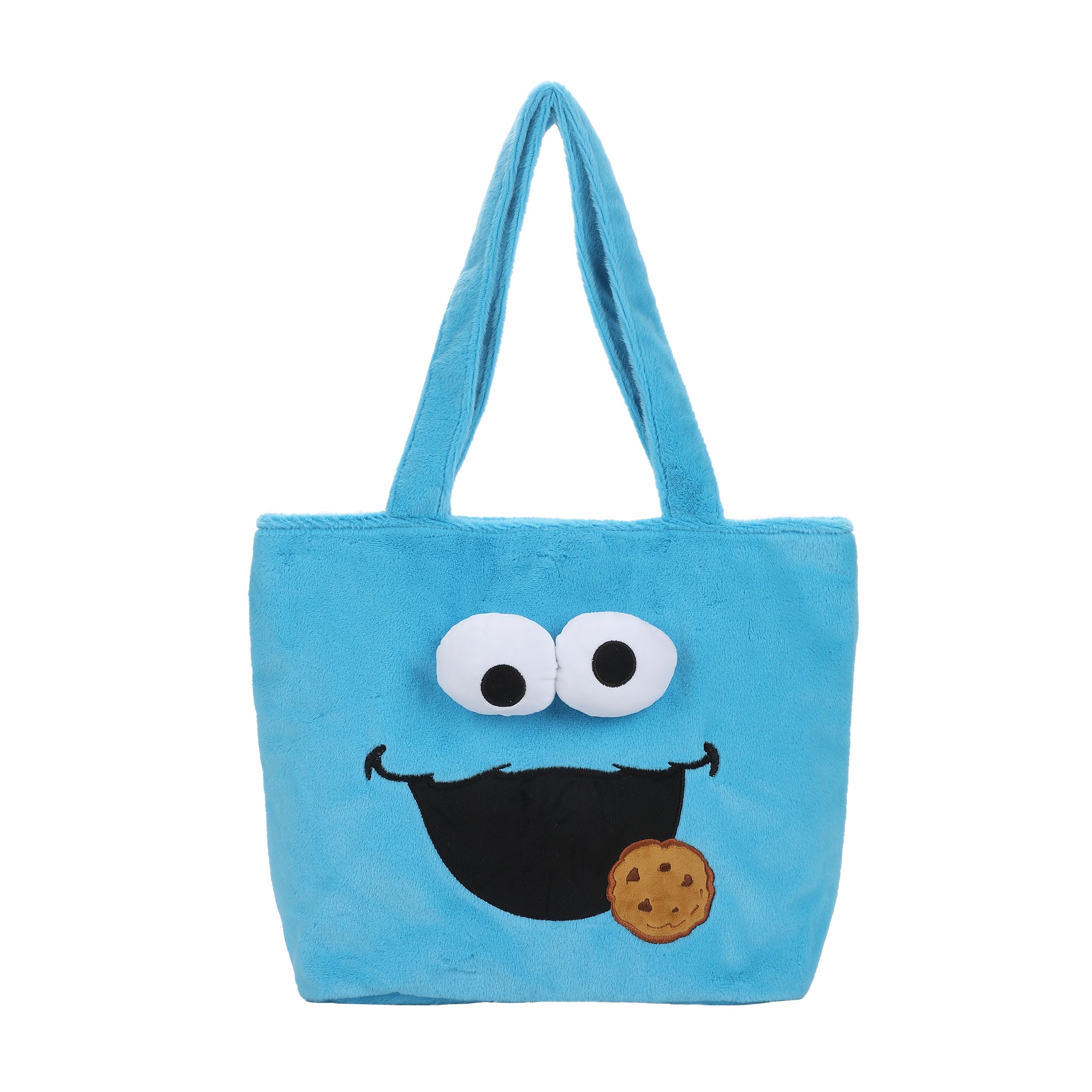 Sesame Street Cookie Monster Fuzzy Tote Bag
