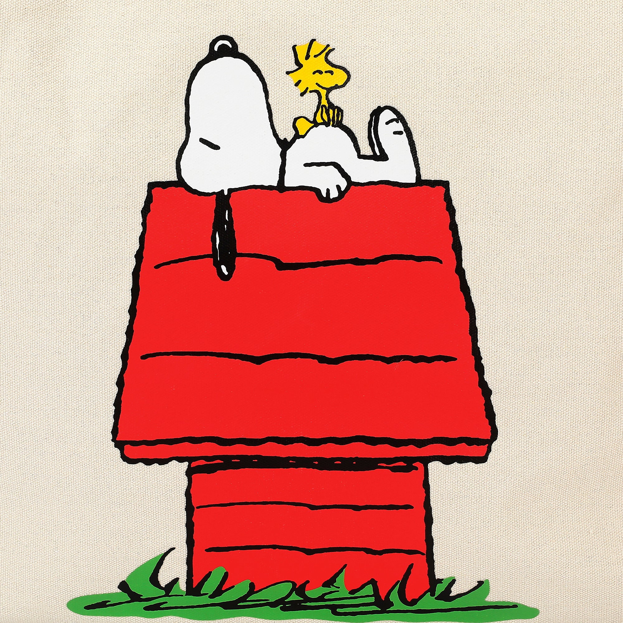 Peanuts Snoopy Transfer Print Natural 15.5" Canvas Tote Bag