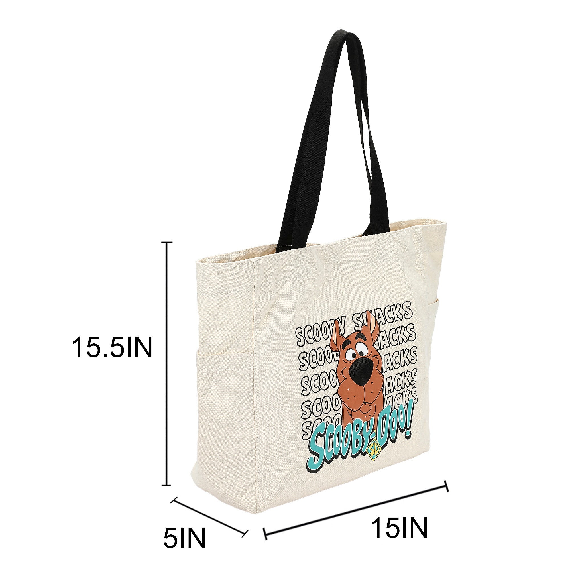 Scooby-Doo Snacks Print Tote Bag, 15.5-Inch for Adult Fans