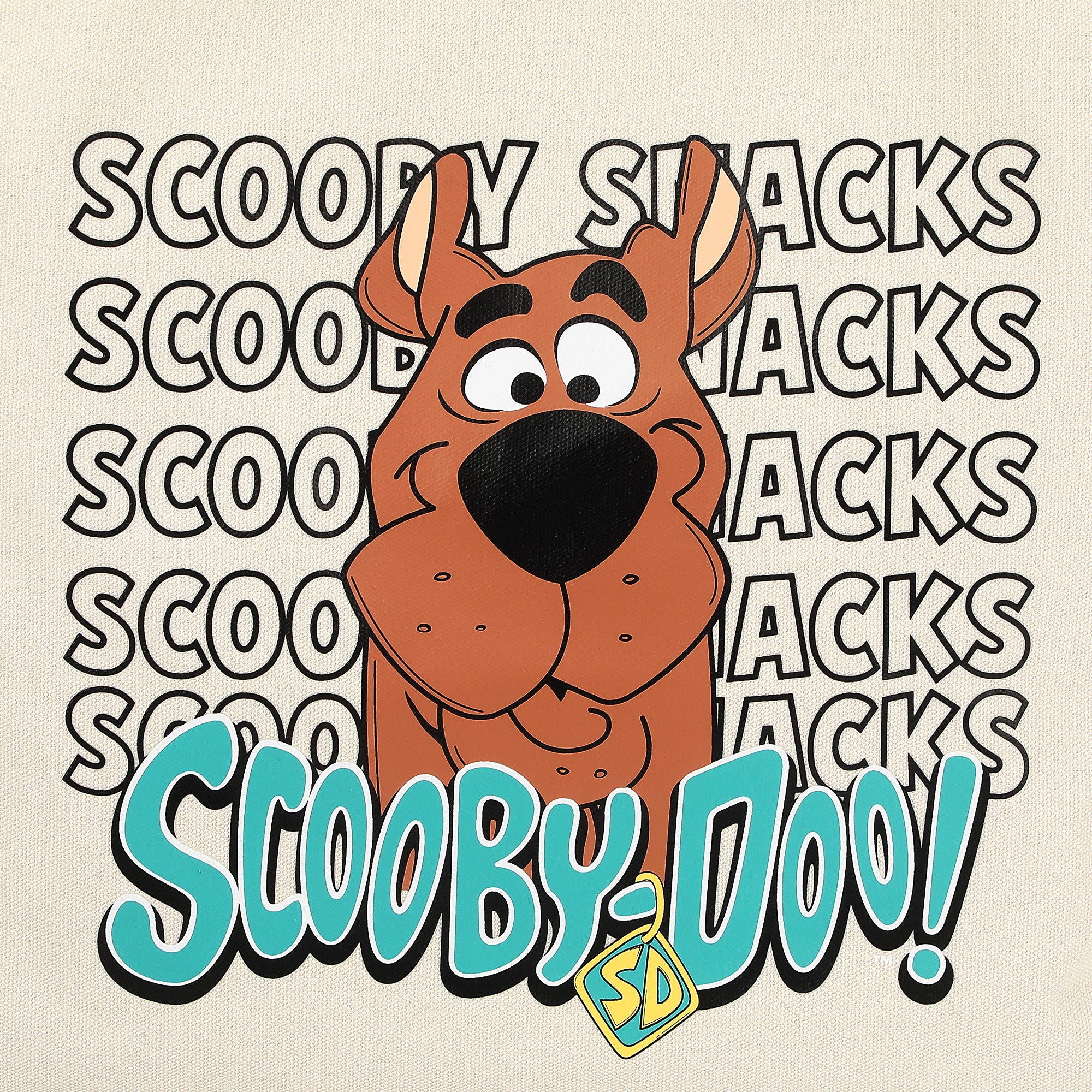 Scooby-Doo Snacks Print Tote Bag, 15.5-Inch for Adult Fans