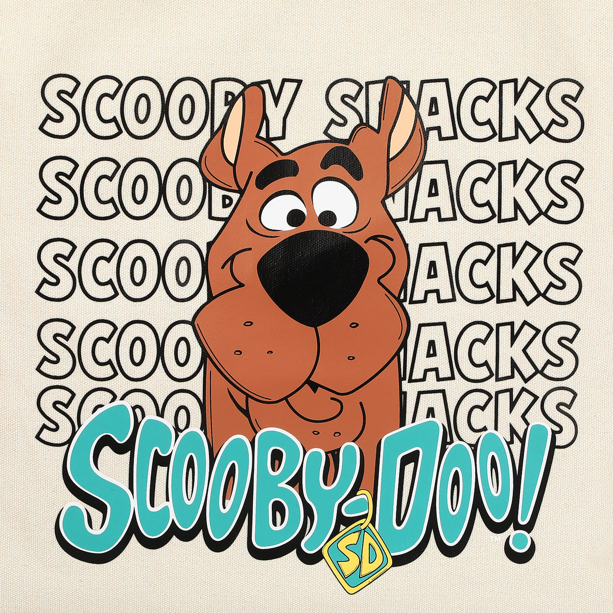 Scooby-Doo Snacks Print Tote Bag, 15.5-Inch for Adult Fans