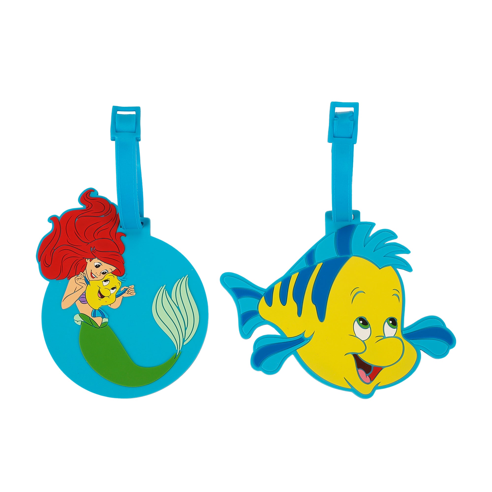 The Little Mermaid Ariel & Flounder 2-Piece Luggage Tag Set