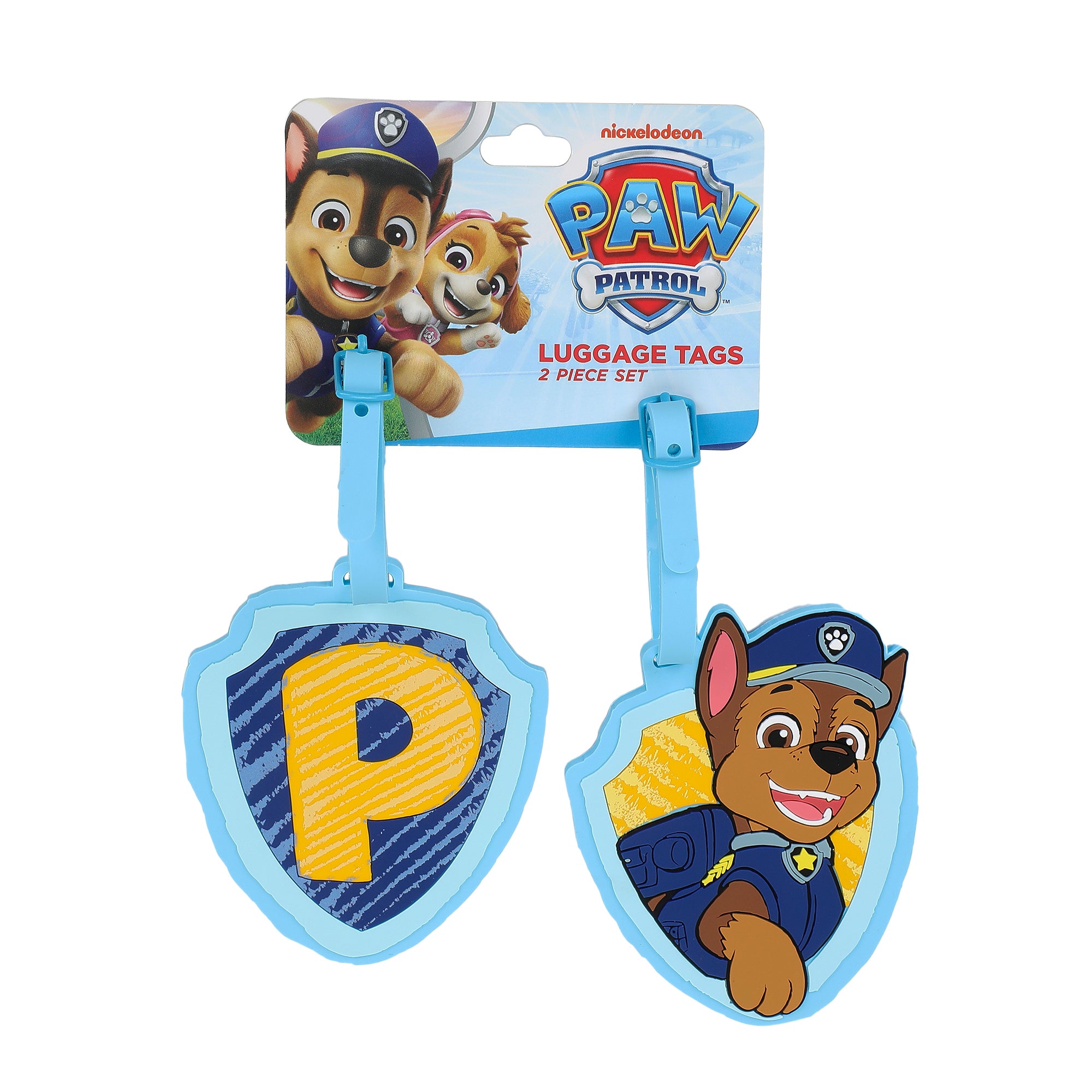 Paw Patrol Chase the Police Dog Molded Rubber Luggage Tags (Set of 2)