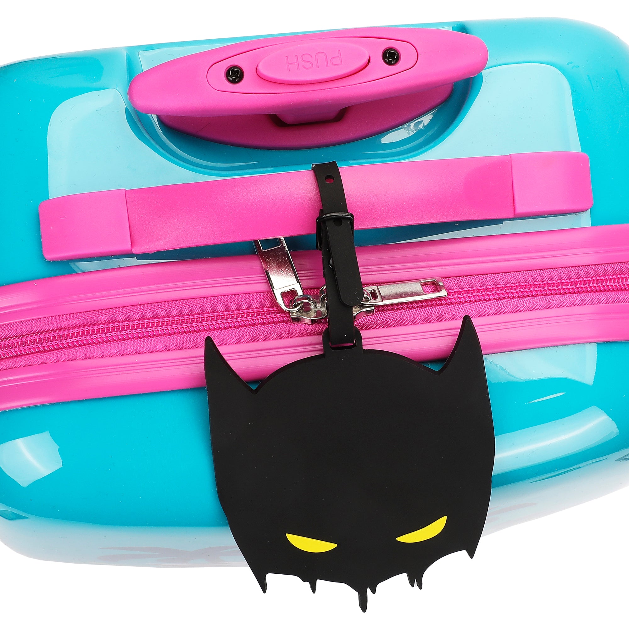 Batman Bat Signal and Mask Molded Rubber Luggage Tags (Set of 2)