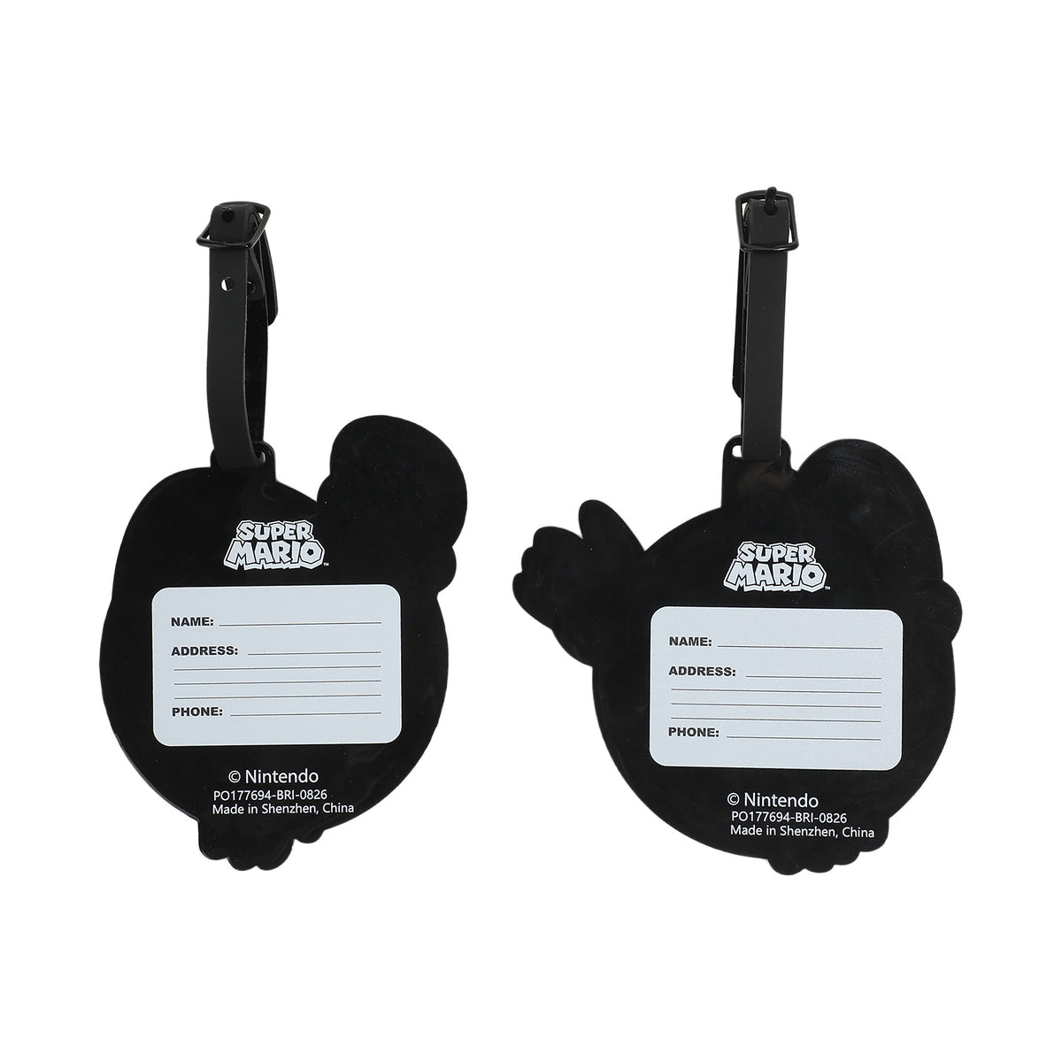 Super Mario Bros Mario & Luigi Kids Luggage Tag Set
