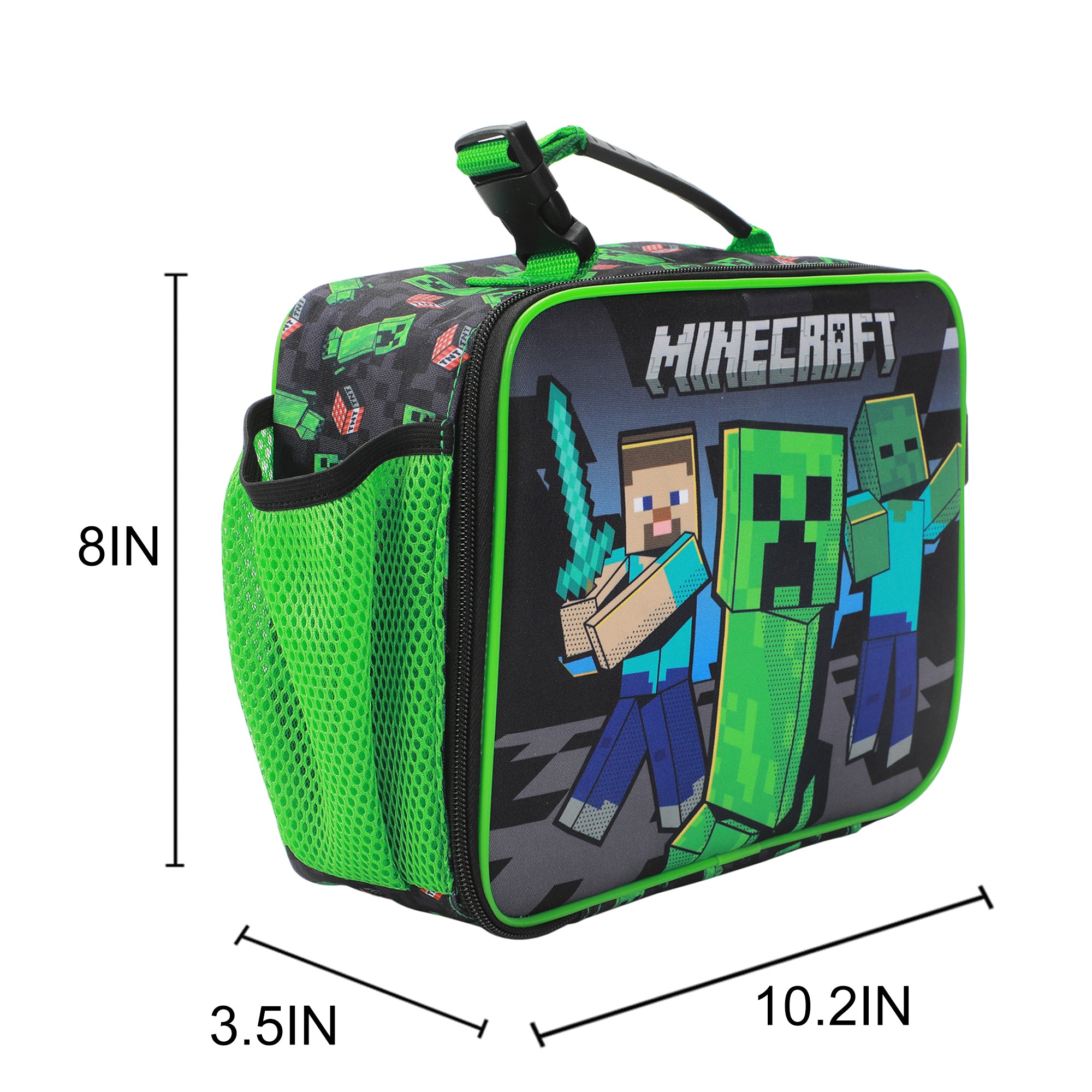 Minecraft Creepers and Block Characters Insulated Lunch Kit