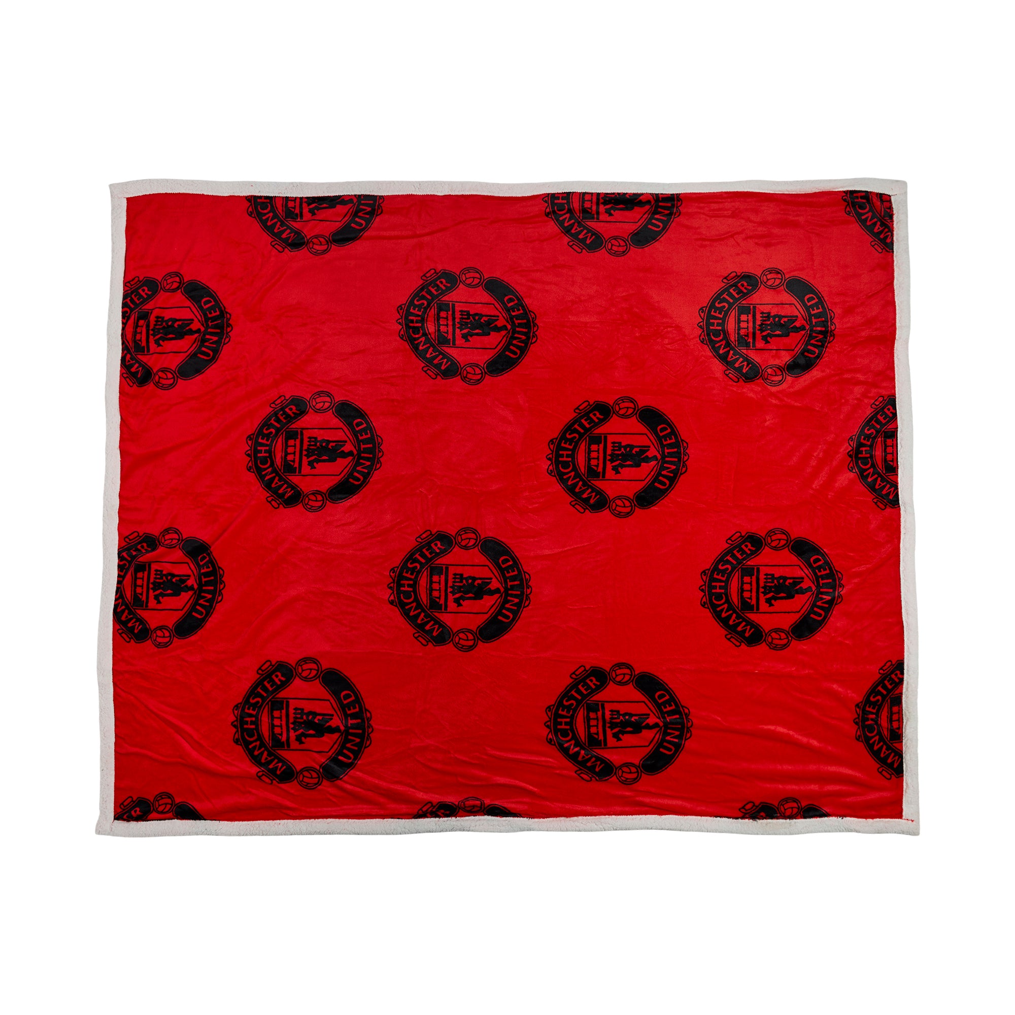 Manchester United FC Classic Adult Red Traditional Throw Blanket (64 x 64 CM)