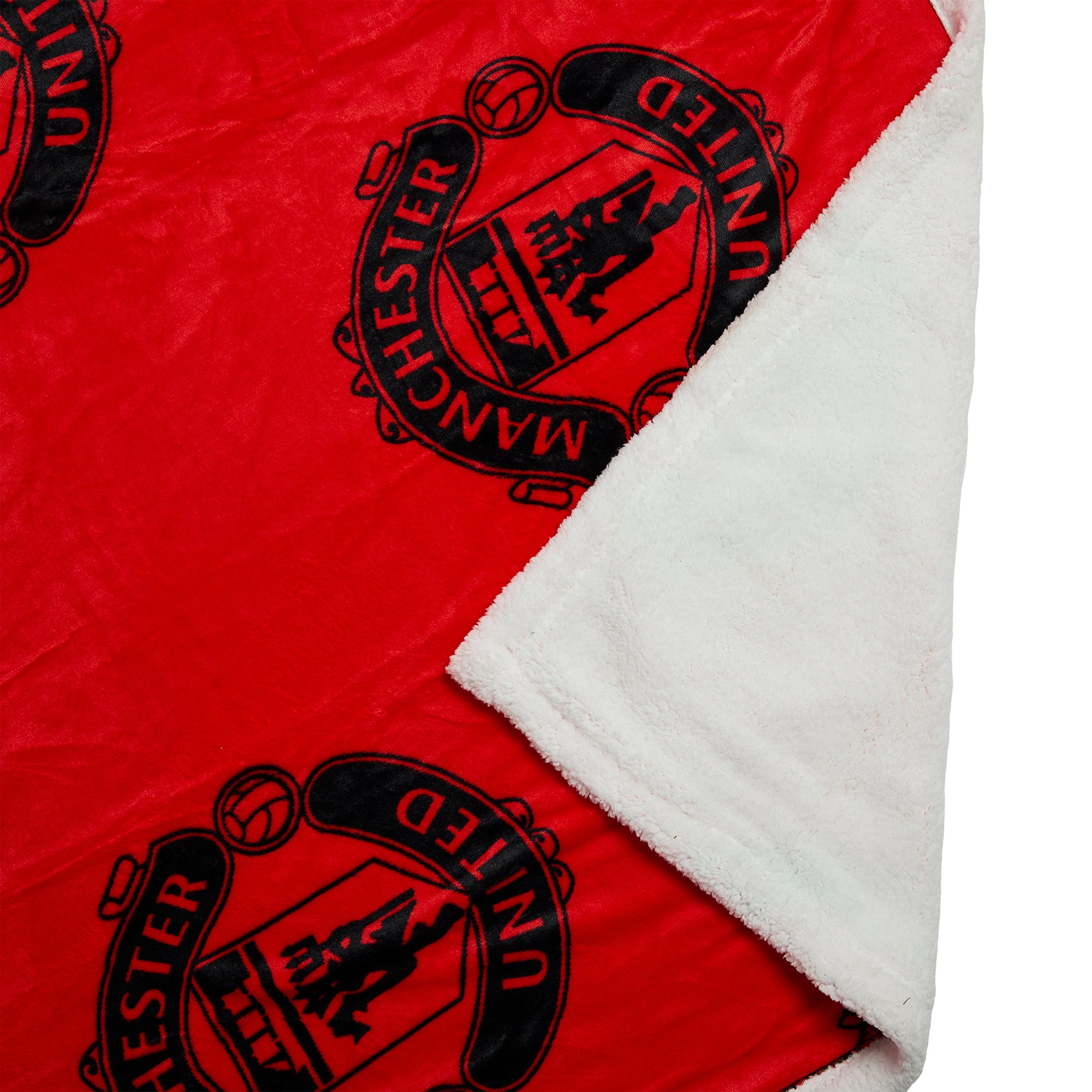 Manchester United FC Classic Adult Red Traditional Throw Blanket (64 x 64 CM)