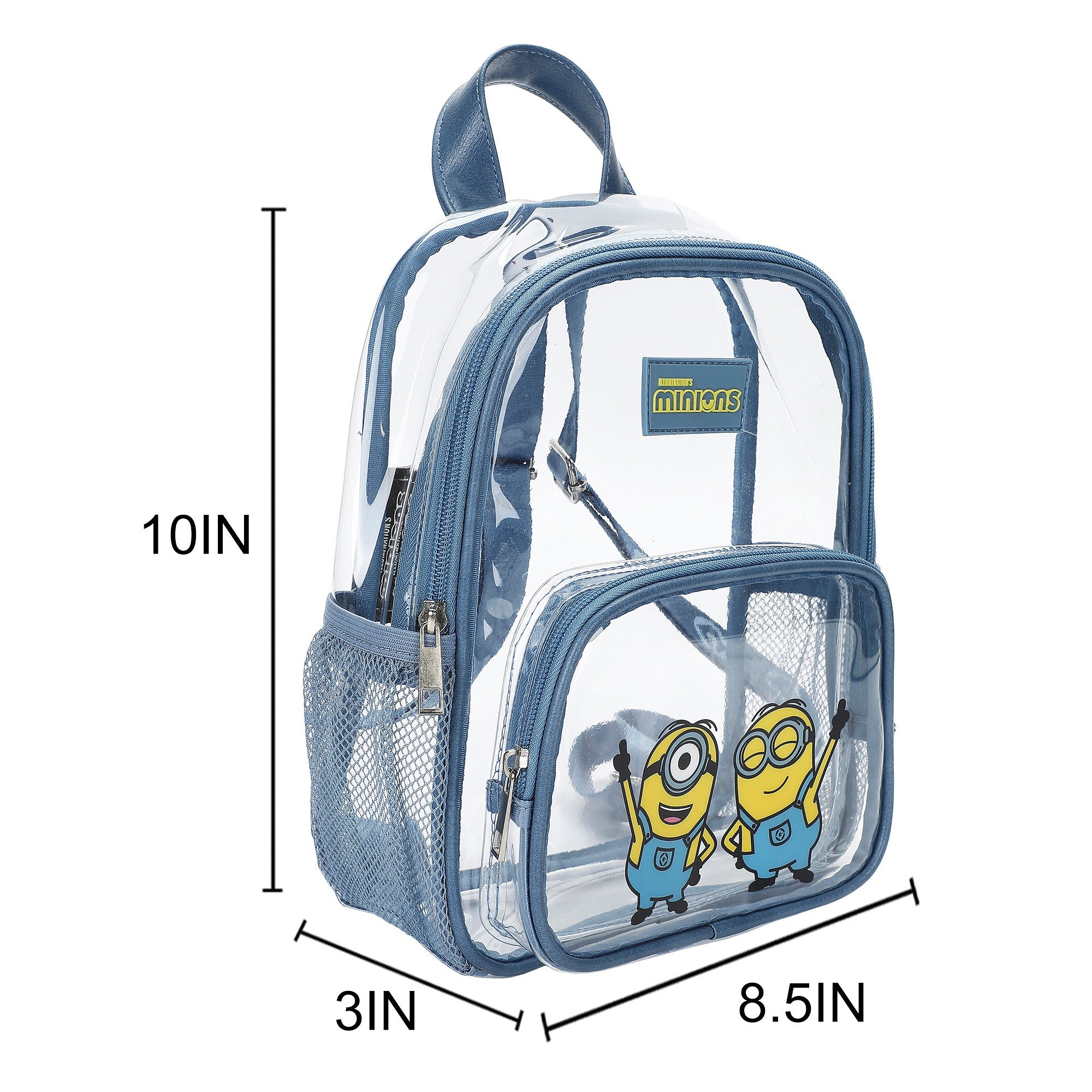 Minions Print Adult 11" Mini Backpack with Mesh Pockets