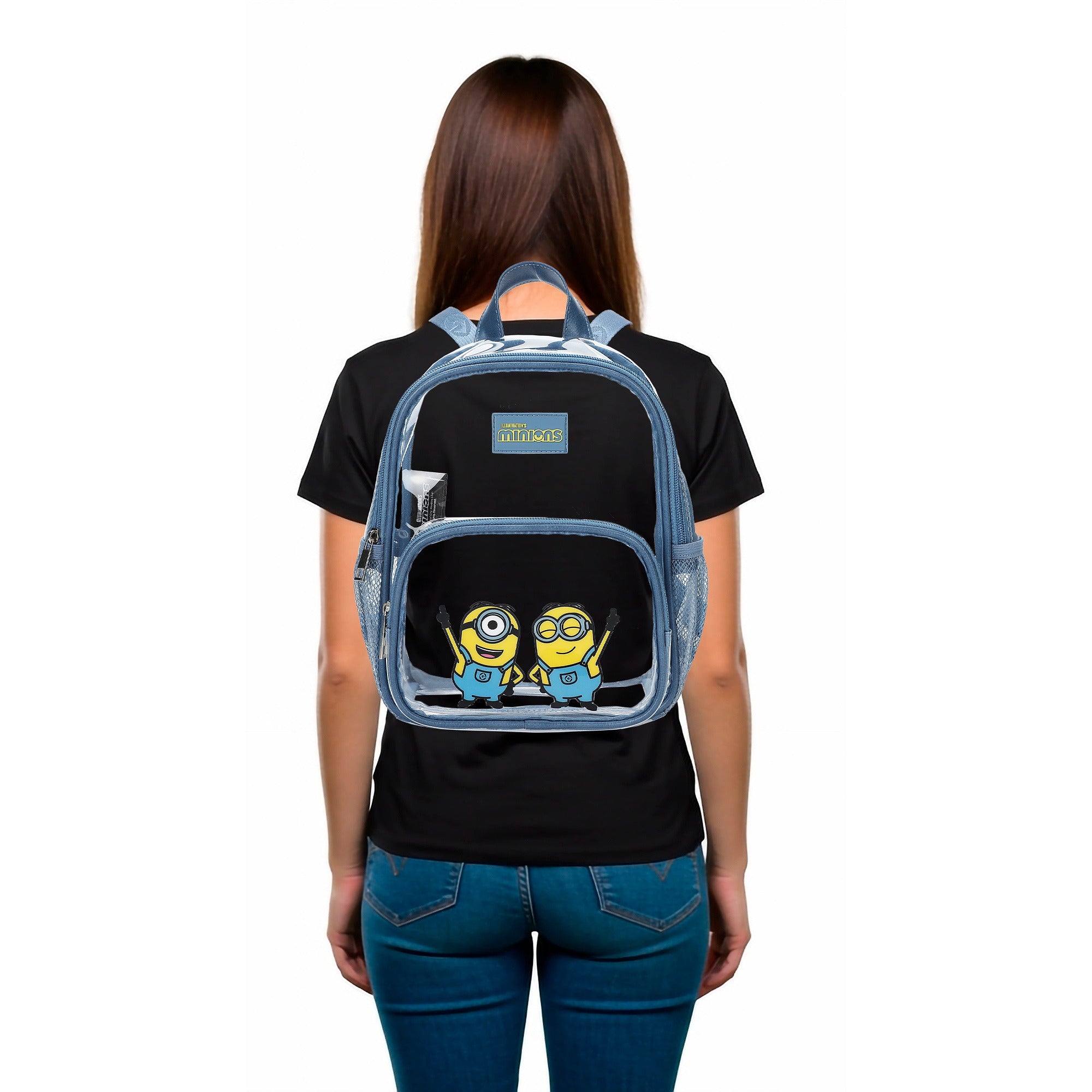 Minions Print Adult 11" Mini Backpack with Mesh Pockets