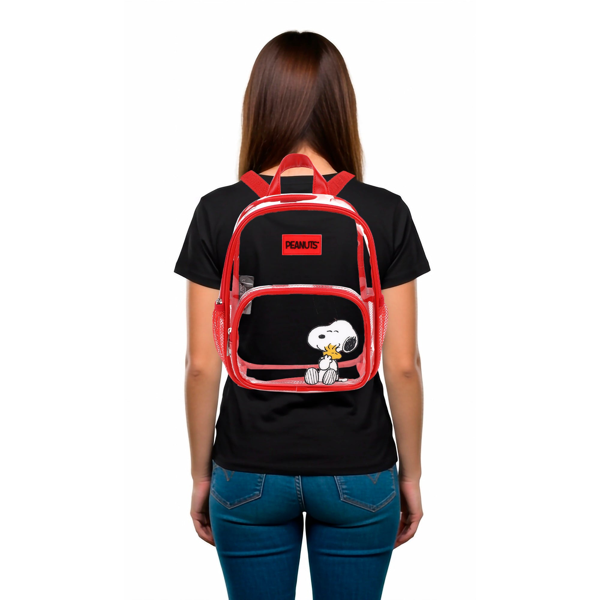 Peanuts Snoopy & Woodstock Clear 10" Adult Mini Backpack