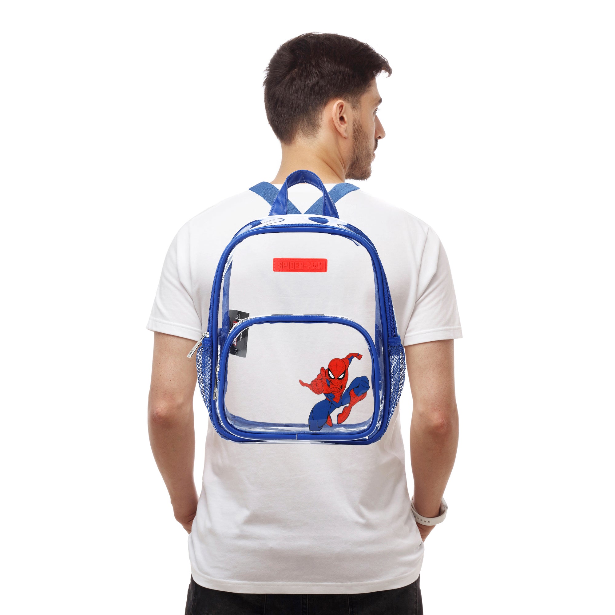 Spider-Man Classic Heroic Pose Clear 10" Adult Mini Backpack