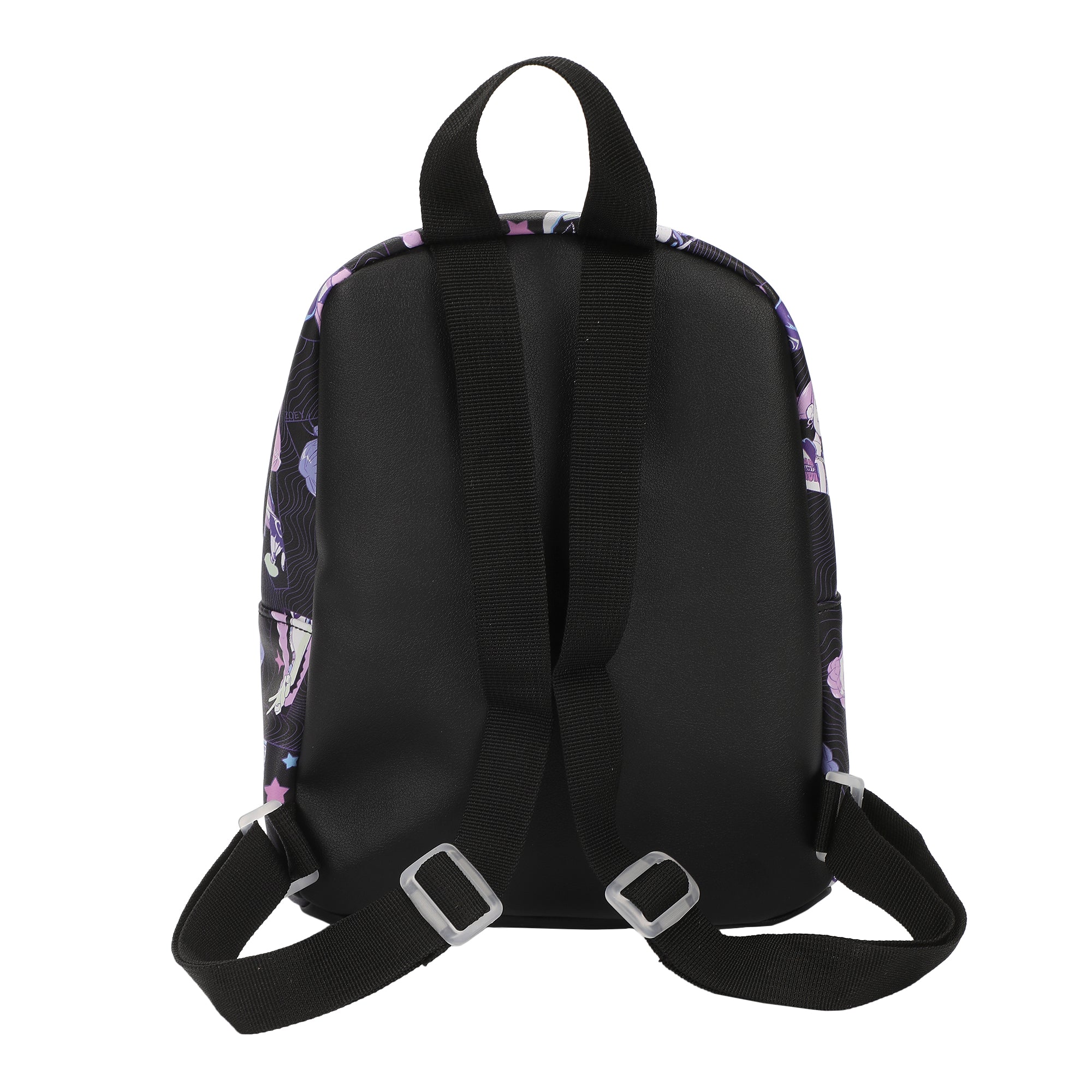 KPop Demon Hunters Huntrix AOP Adult Black 11.5" Mini Backpack